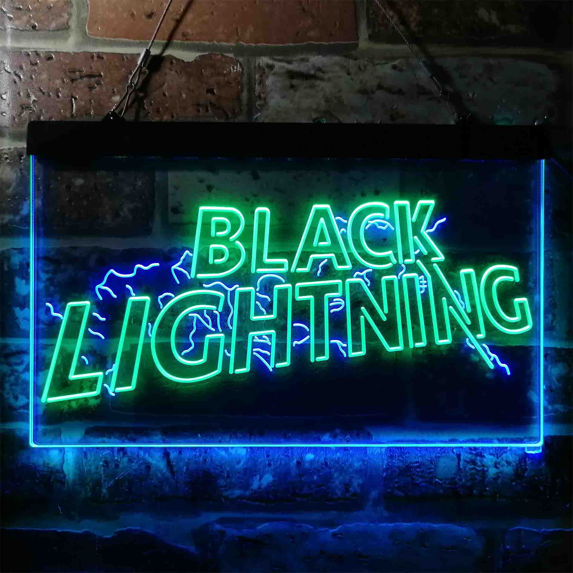 Black Lightning Neon LED Sign