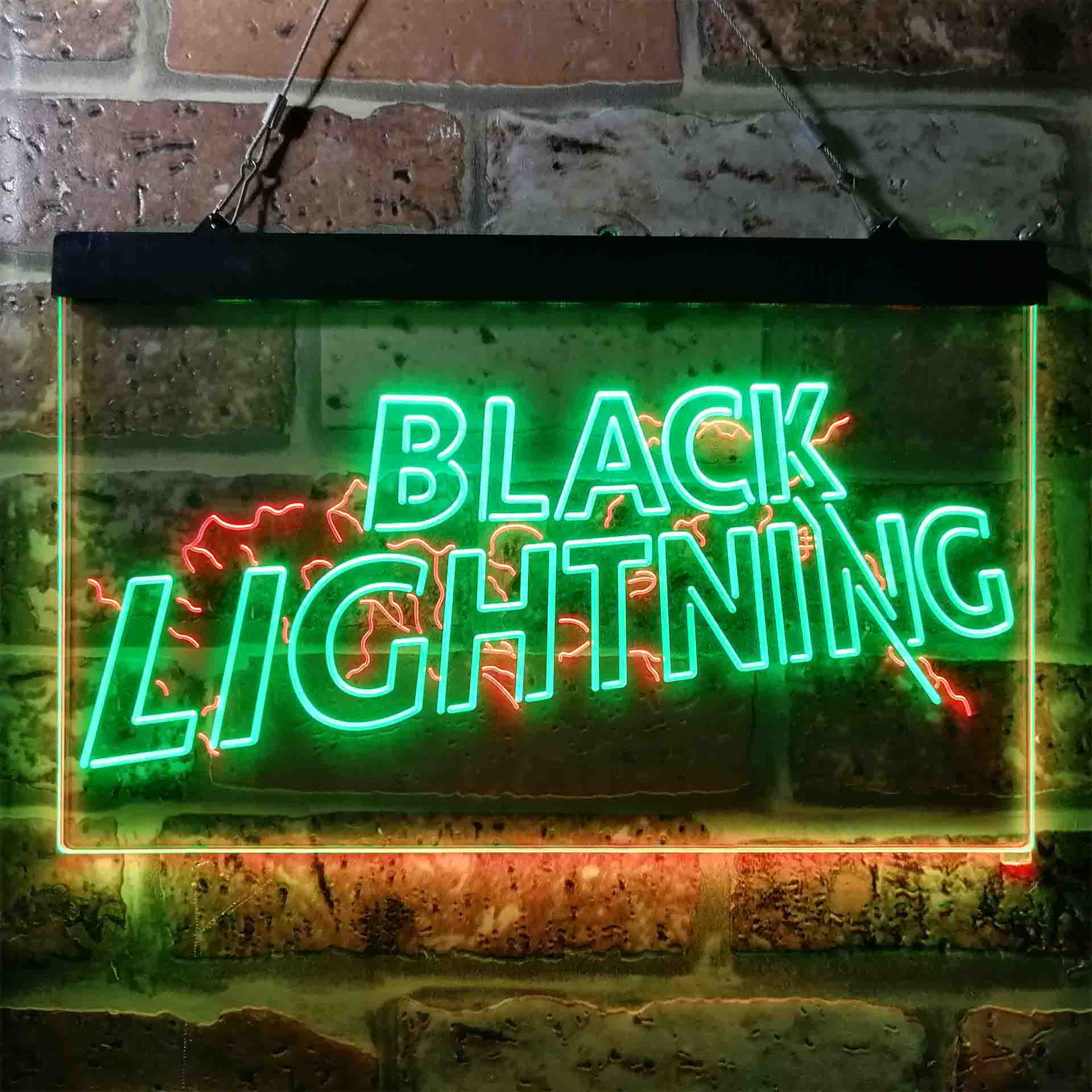 Black Lightning Neon LED Sign