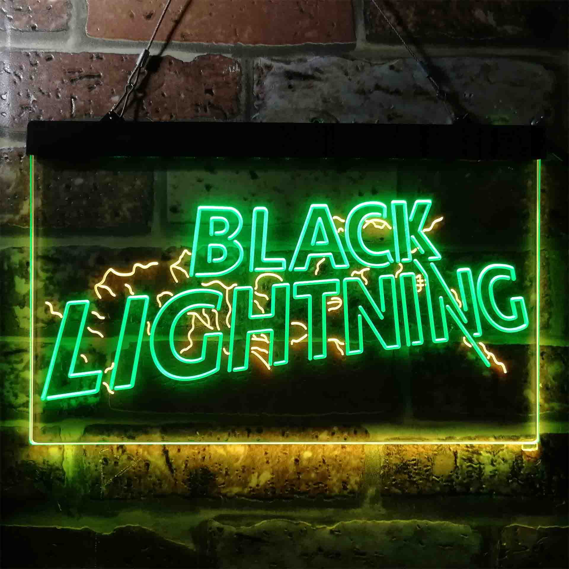 Black Lightning Neon LED Sign