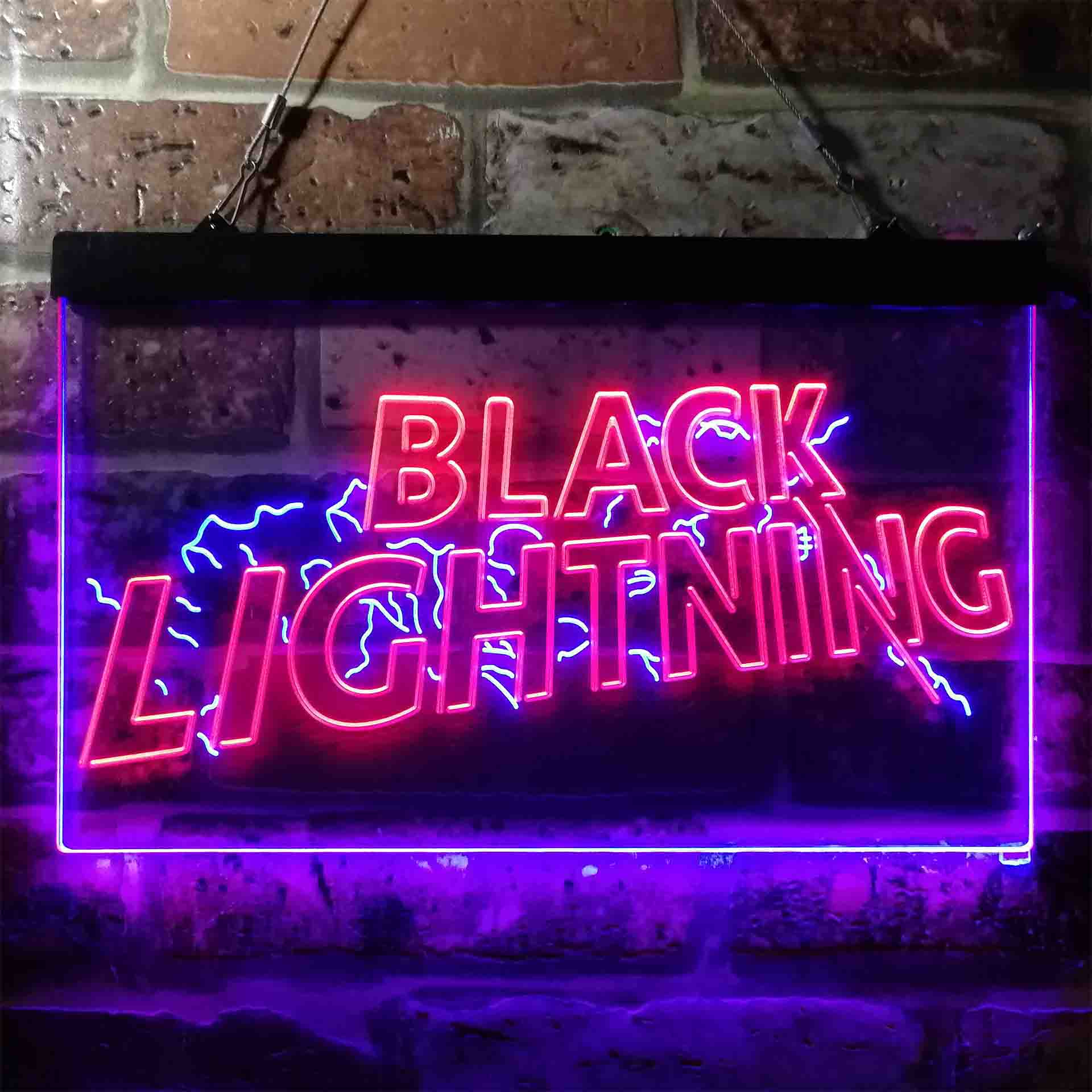 Black Lightning Neon LED Sign