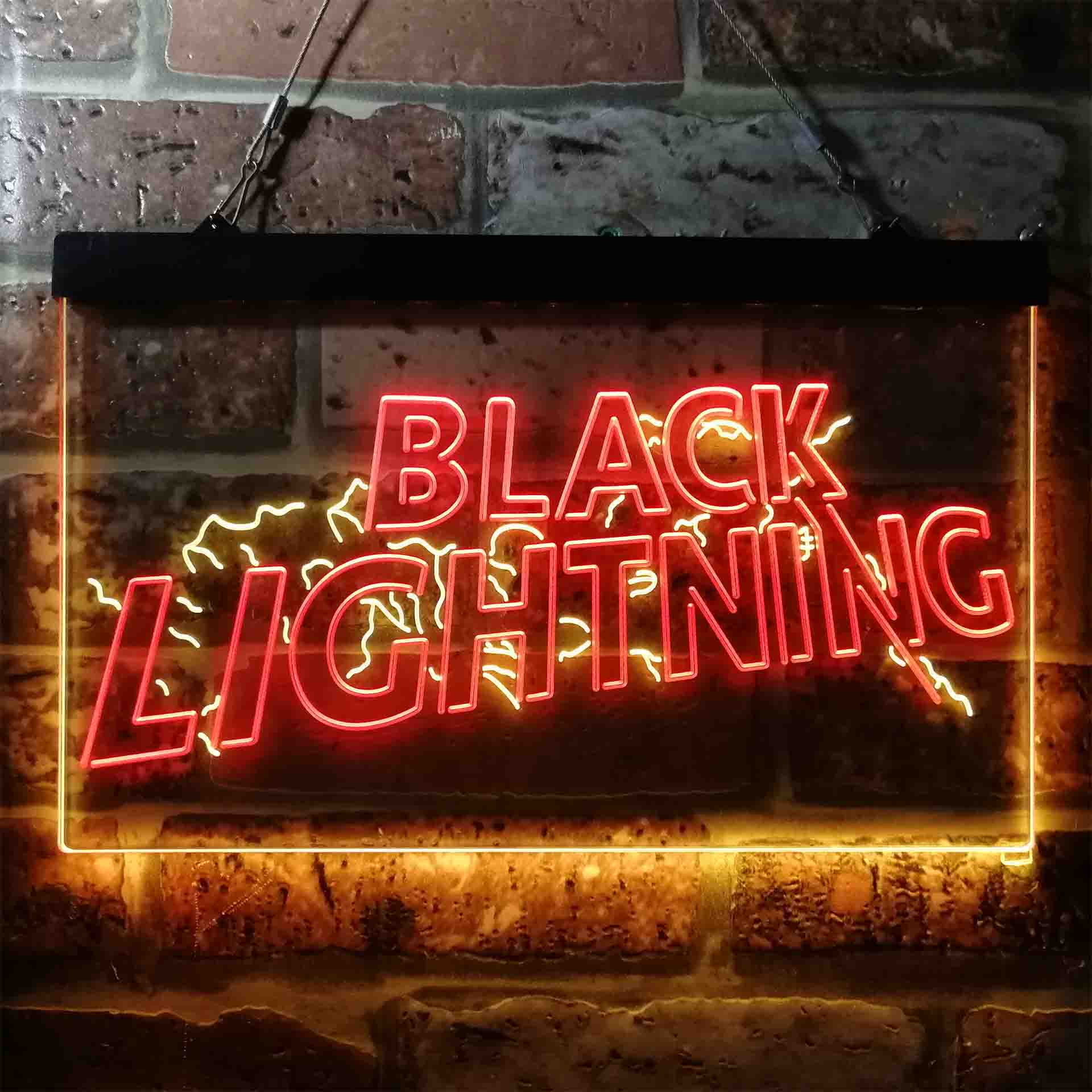 Black Lightning Neon LED Sign