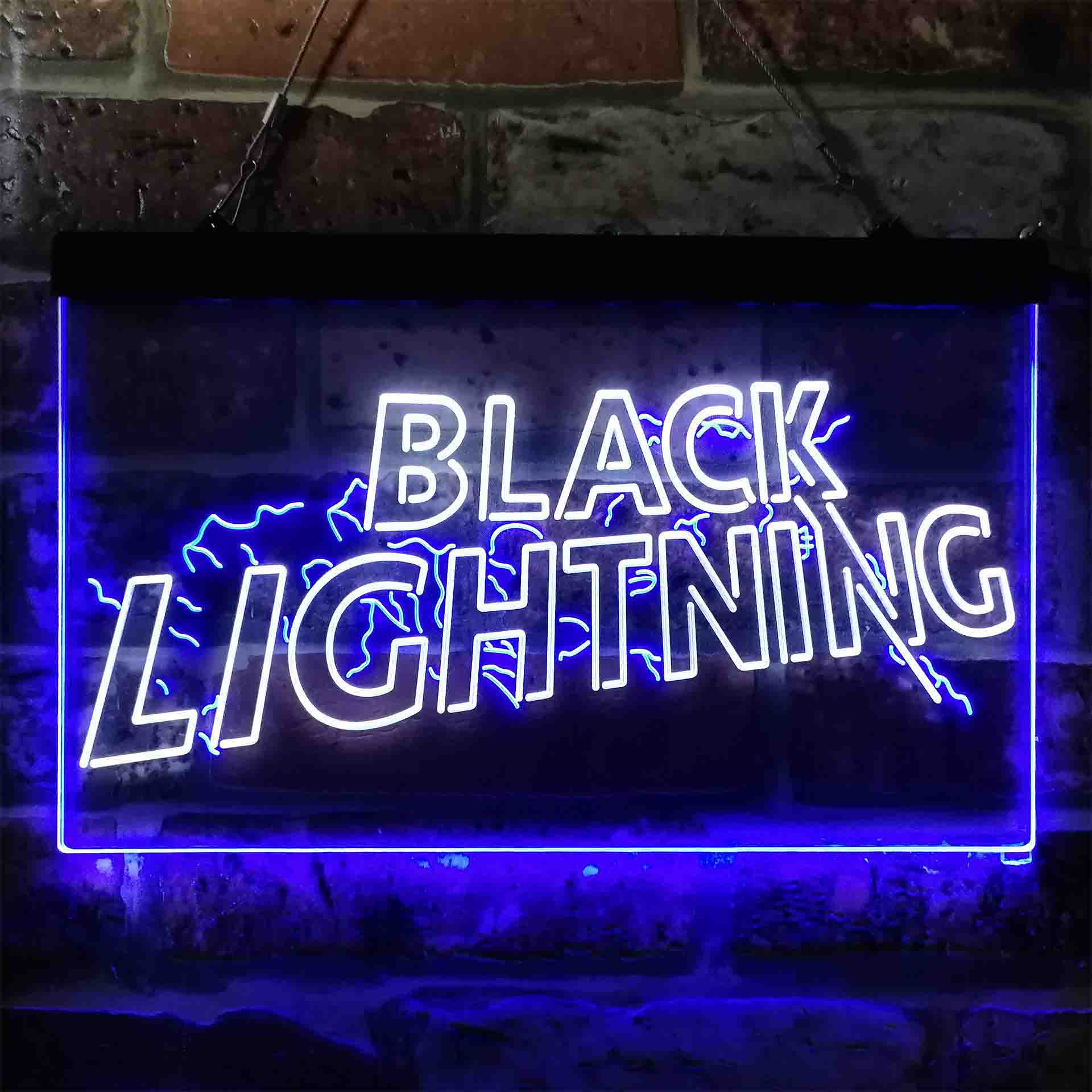 Black Lightning Neon LED Sign