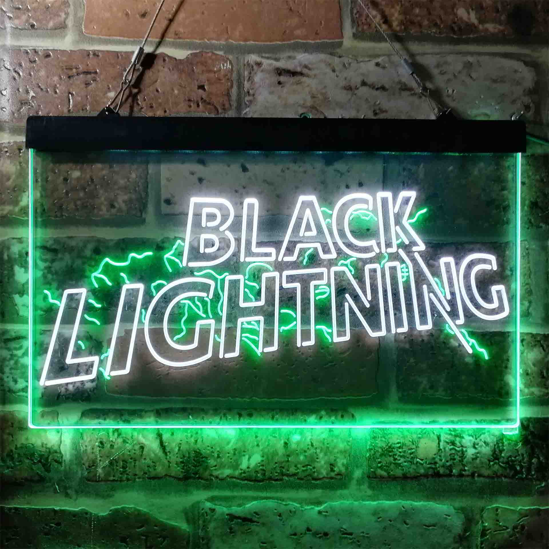 Black Lightning Neon LED Sign