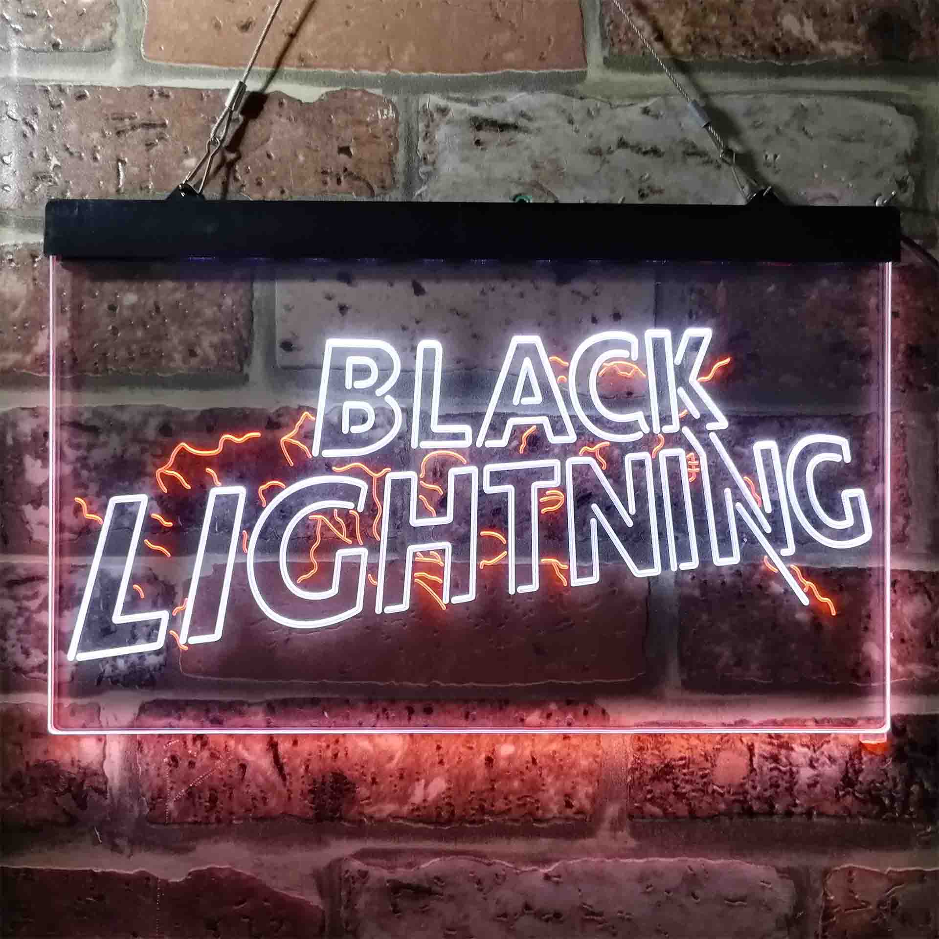 Black Lightning Neon LED Sign