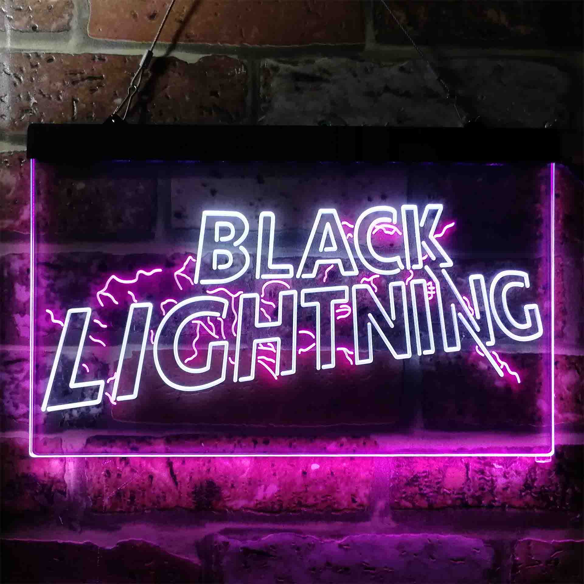 Black Lightning Neon LED Sign