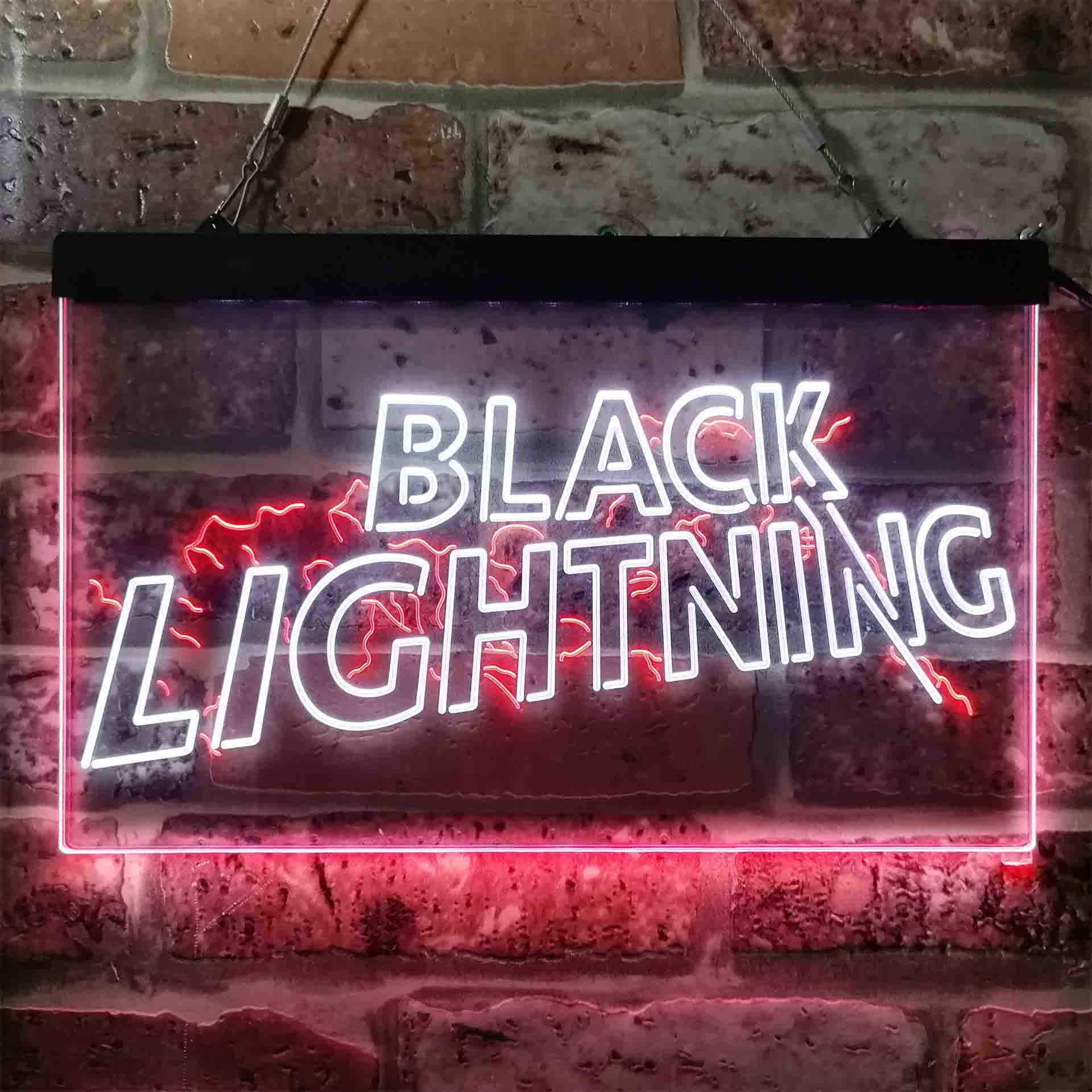 Black Lightning Neon LED Sign