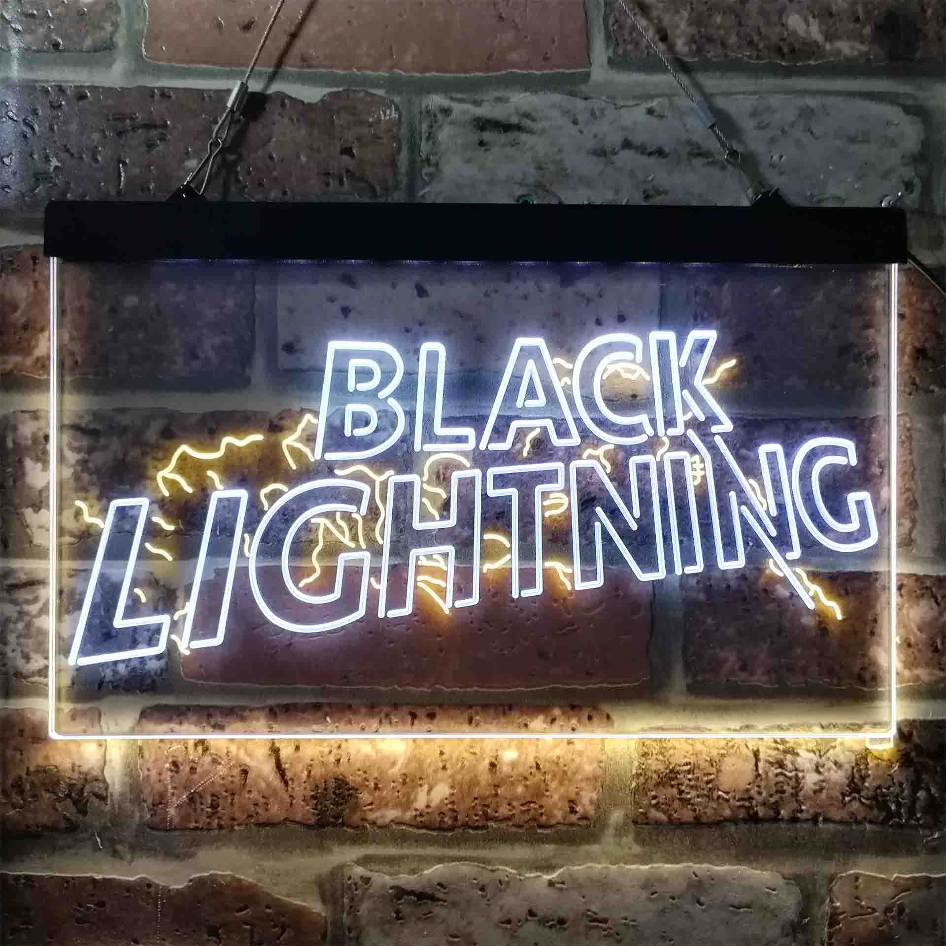 Black Lightning Neon LED Sign