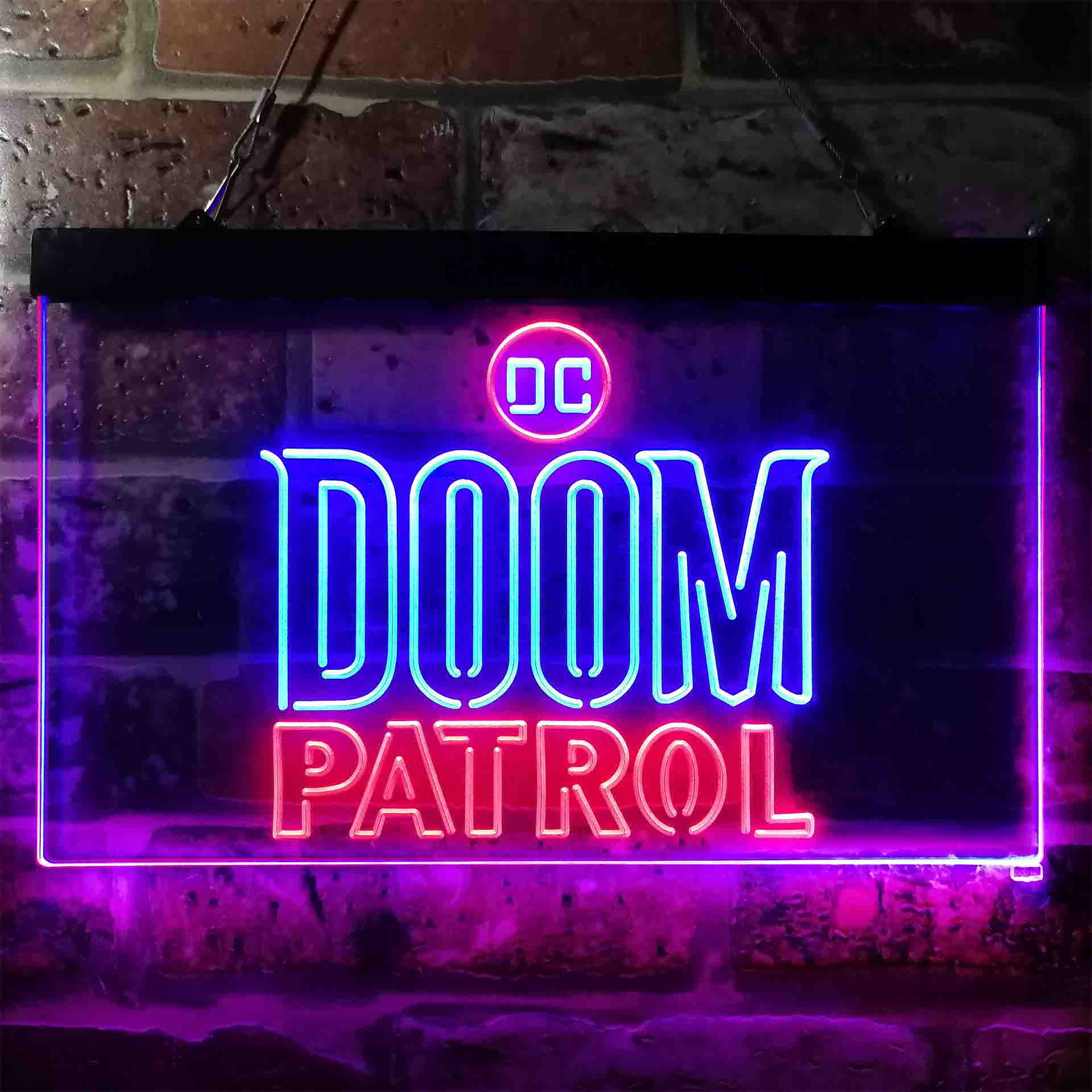 Led Sign Doom Symbol Doom Patrol Neon Sign - LED LAB CAVE