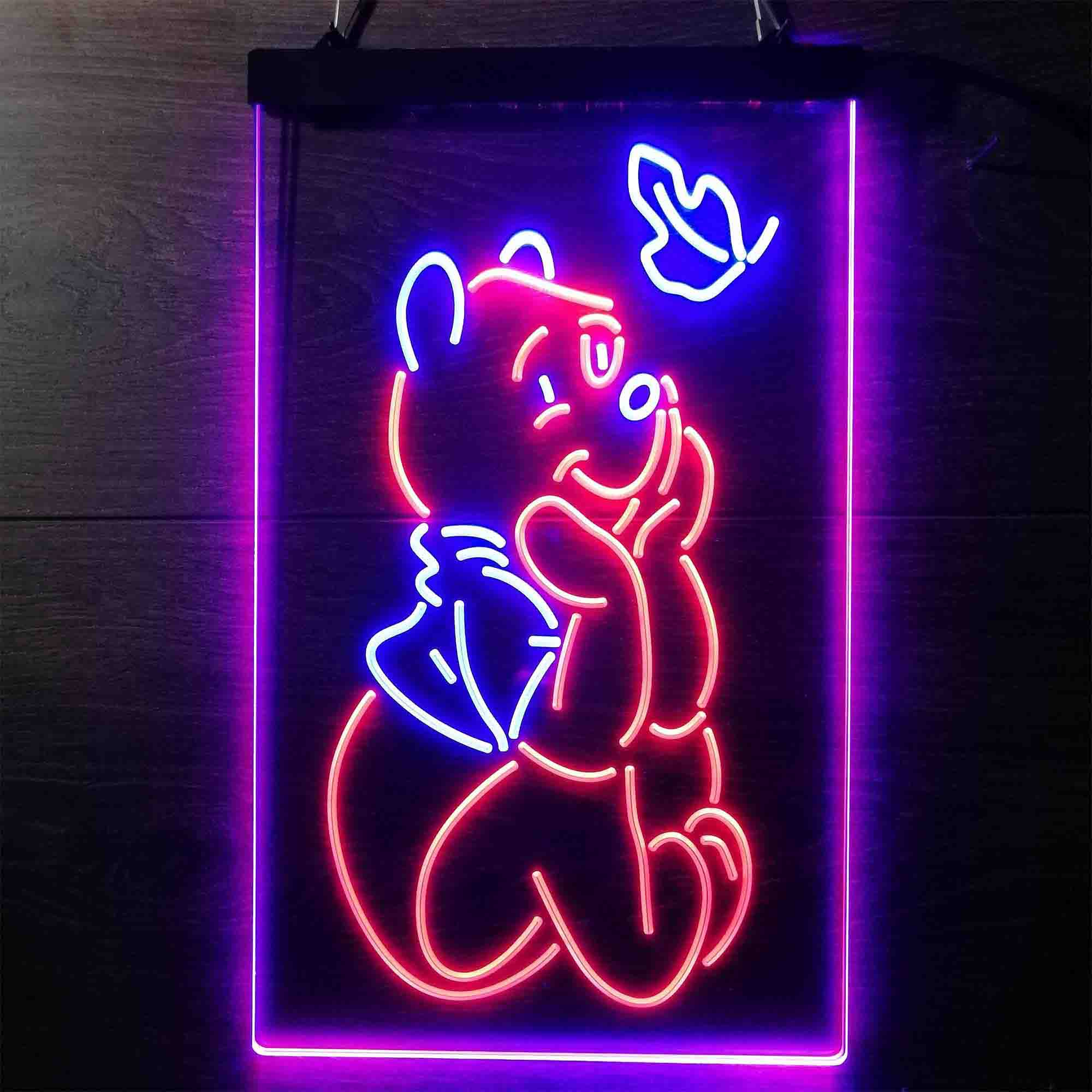 Winnie the Pooh Sit Down Neon LED Sign