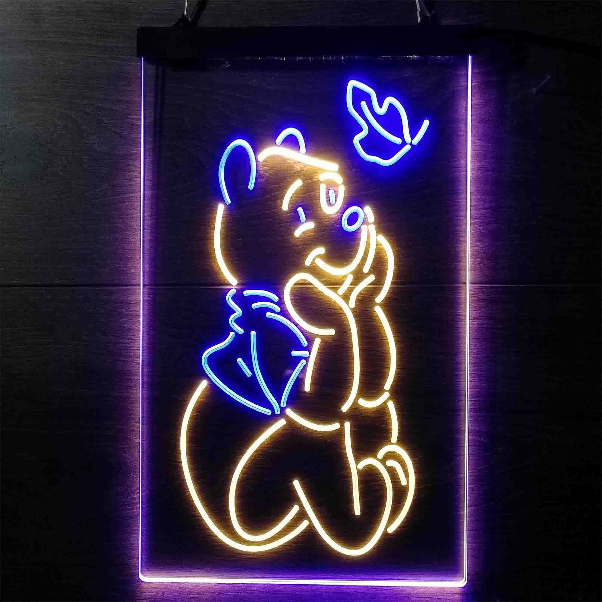 Winnie the Pooh Sit Down Neon LED Sign