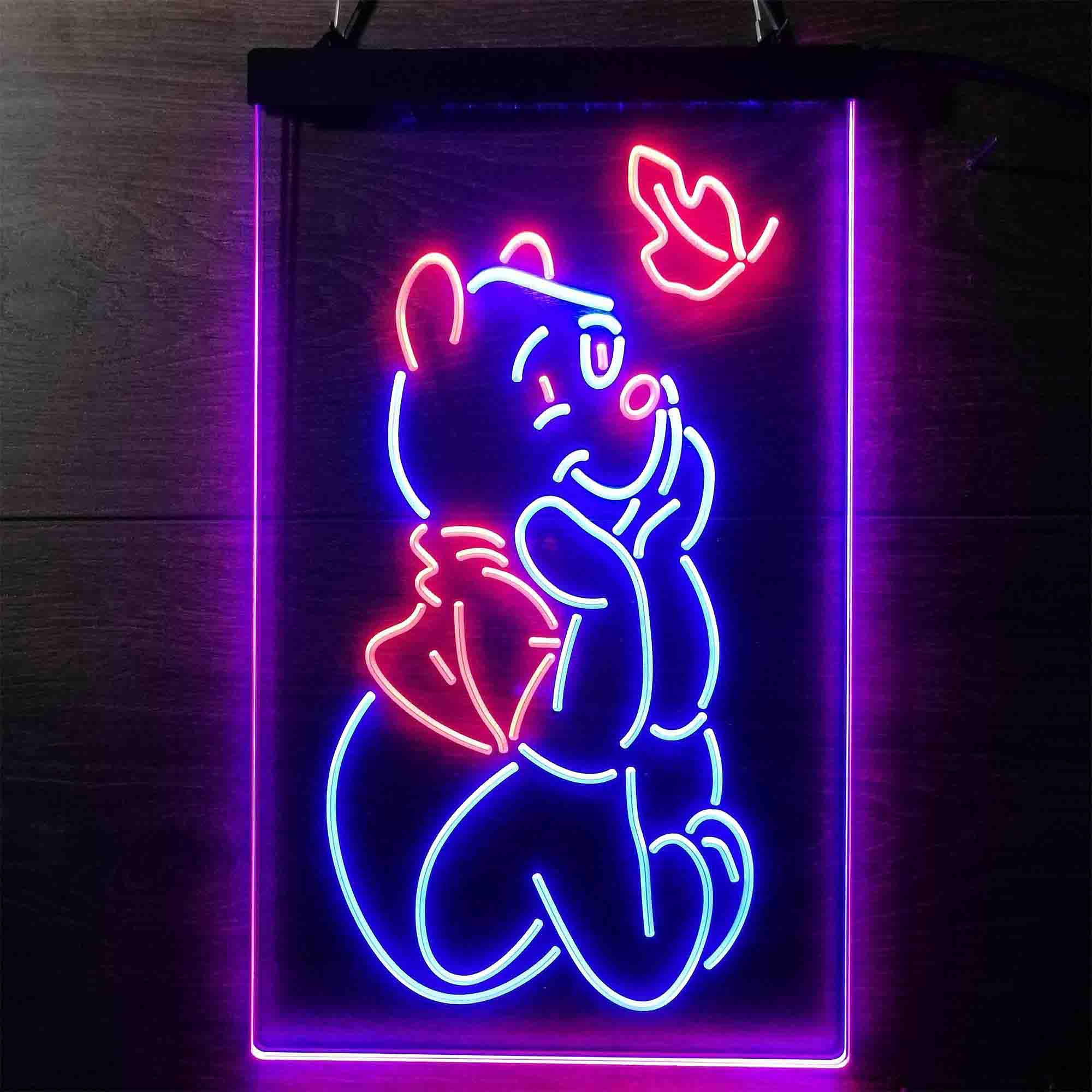 Winnie the Pooh Sit Down Neon LED Sign