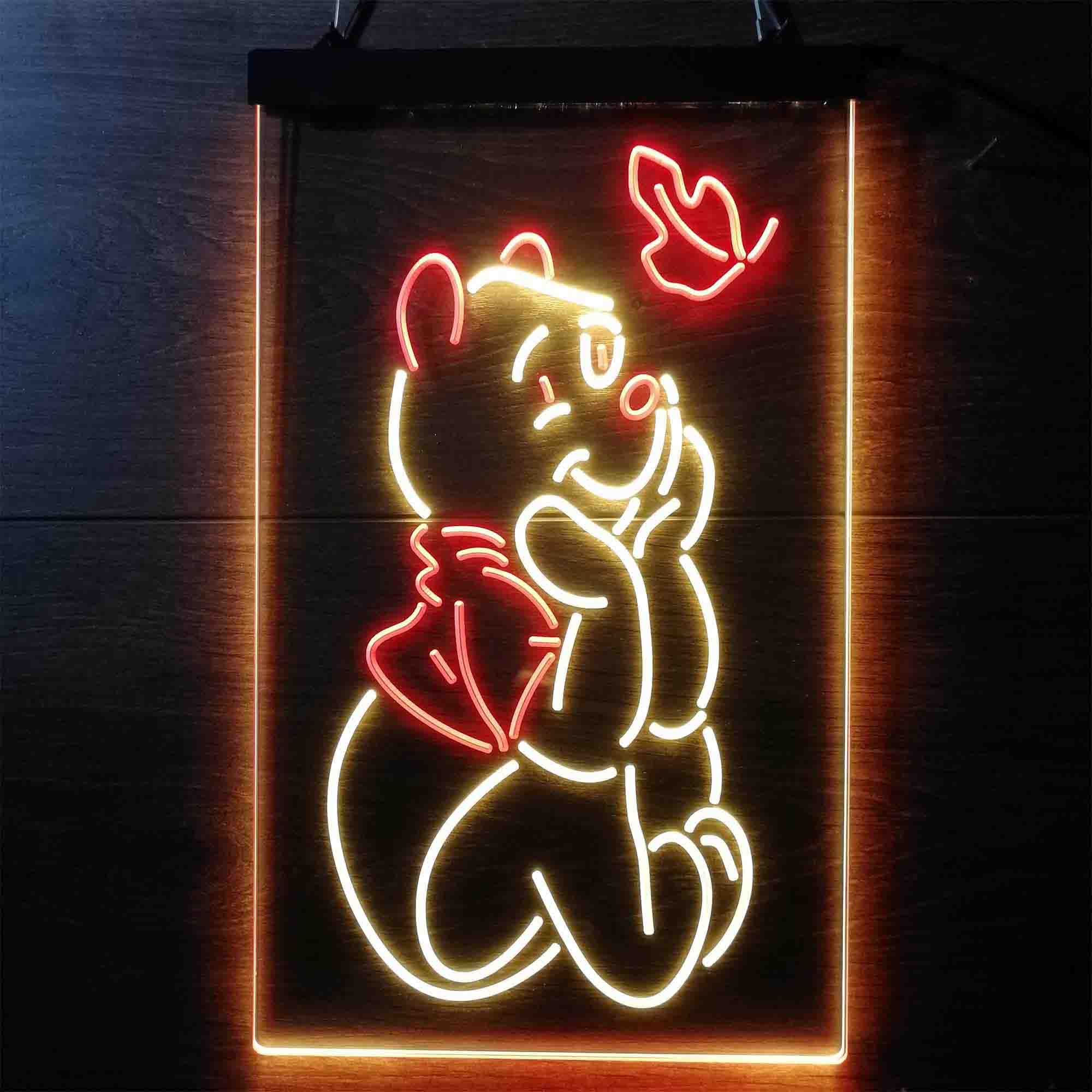 Winnie the Pooh Sit Down Neon LED Sign