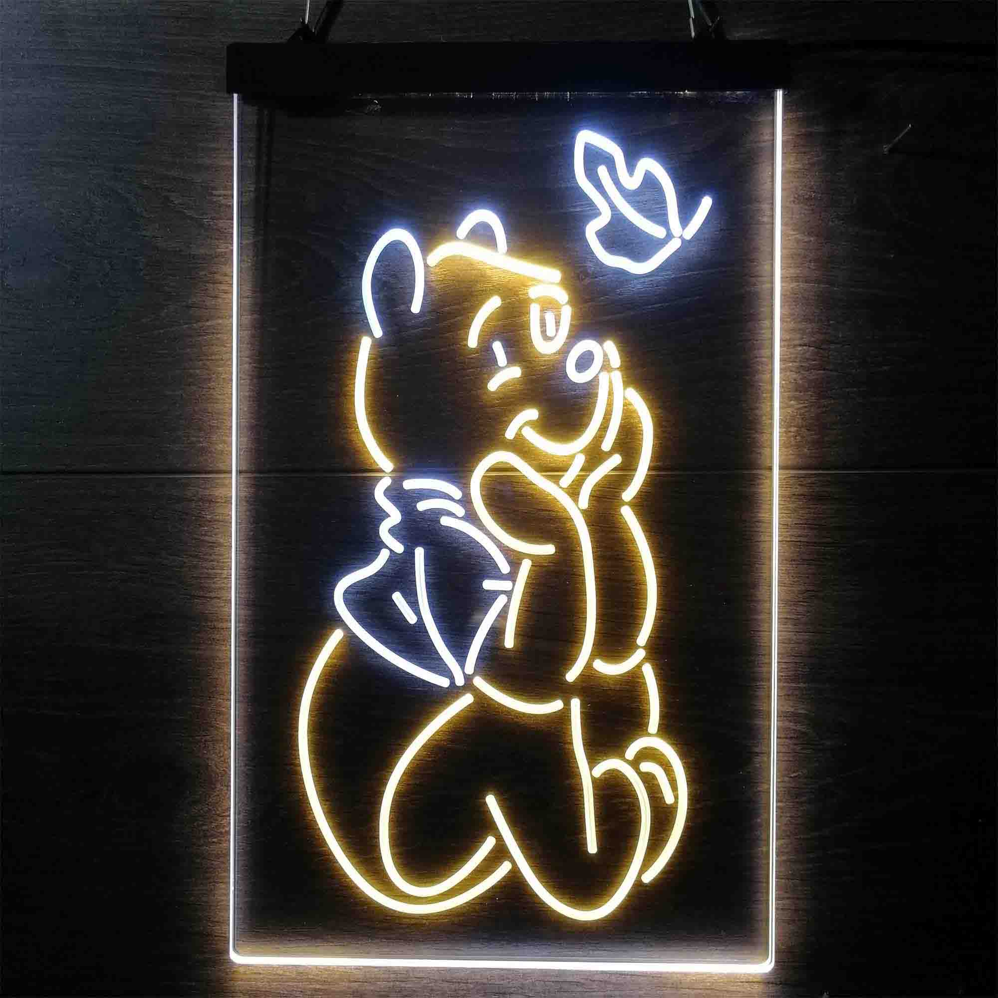 Winnie the Pooh Sit Down Neon LED Sign