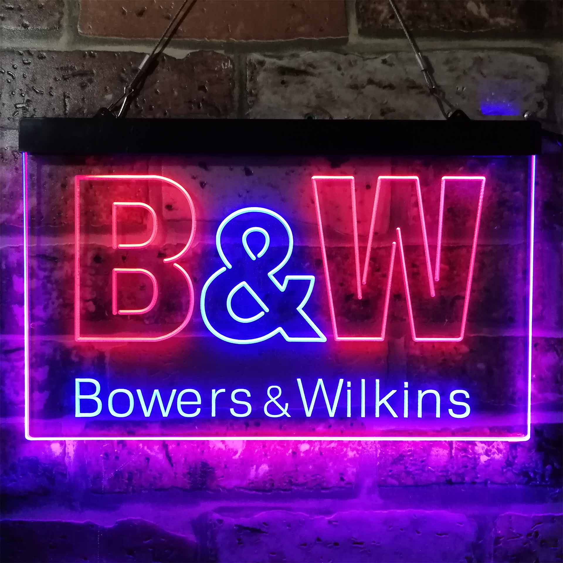 B&W Bowers & Wilkins Logo Neon LED Sign