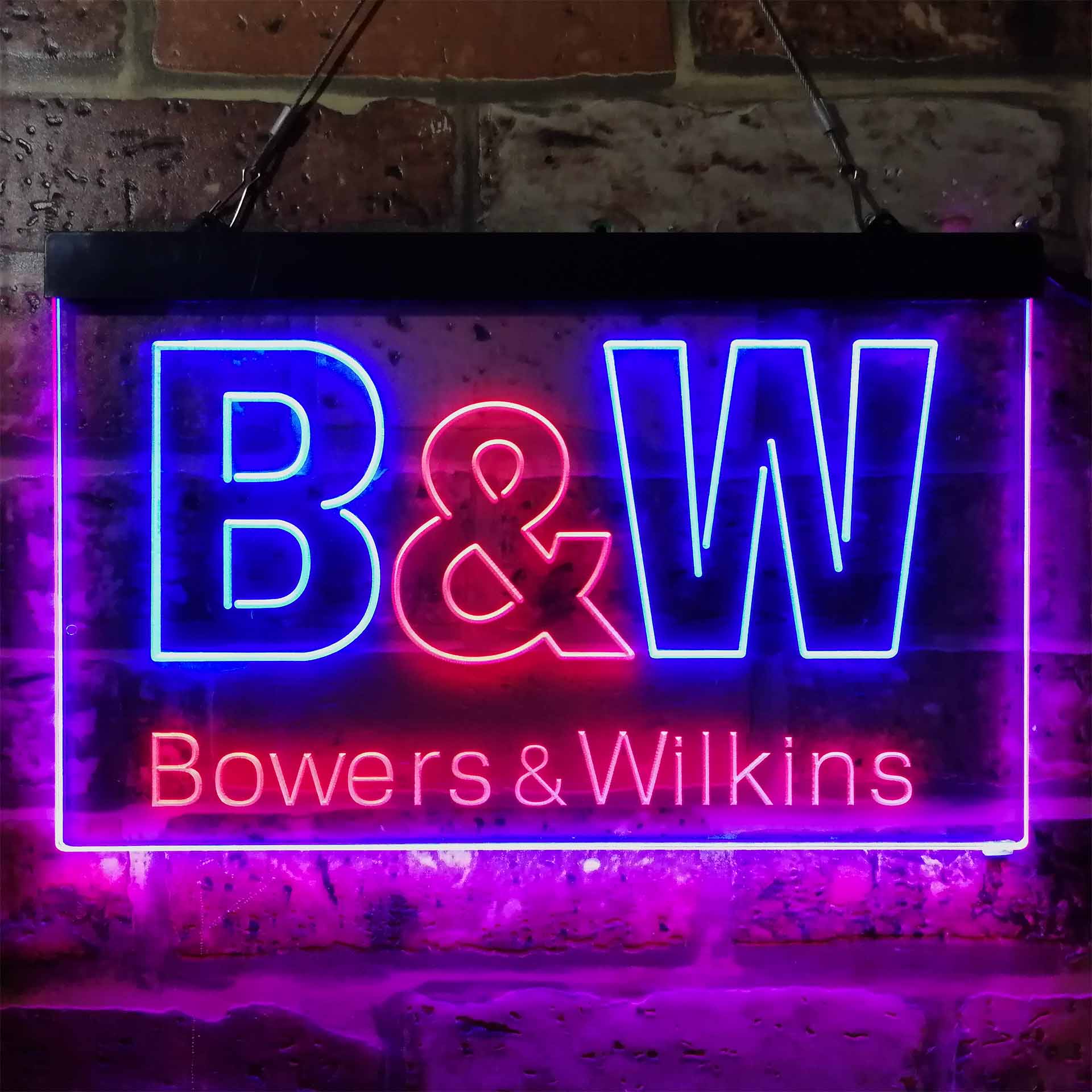 B&W Bowers & Wilkins Logo Neon LED Sign