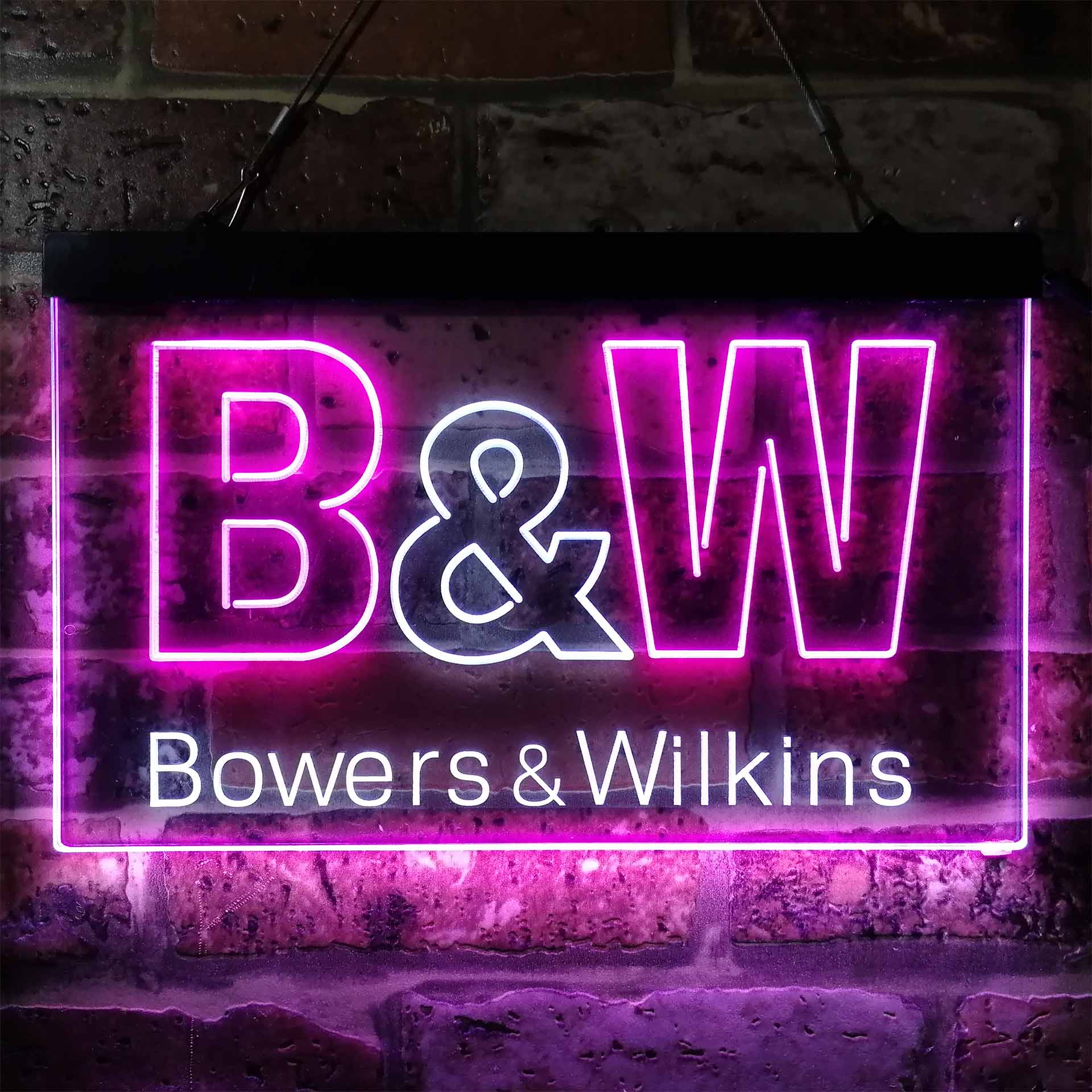 B&W Bowers & Wilkins Logo Neon LED Sign