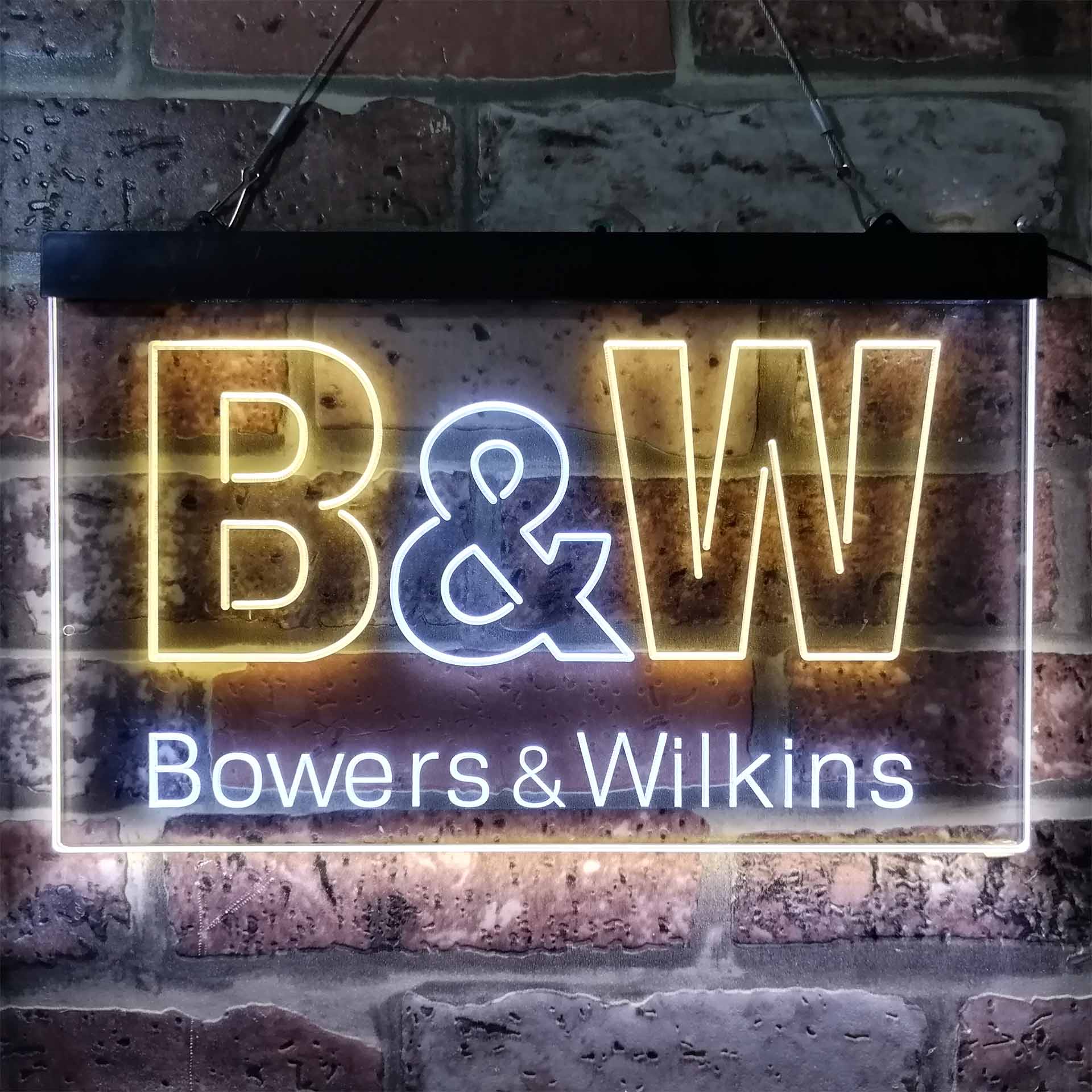 B&W Bowers & Wilkins Logo Neon LED Sign