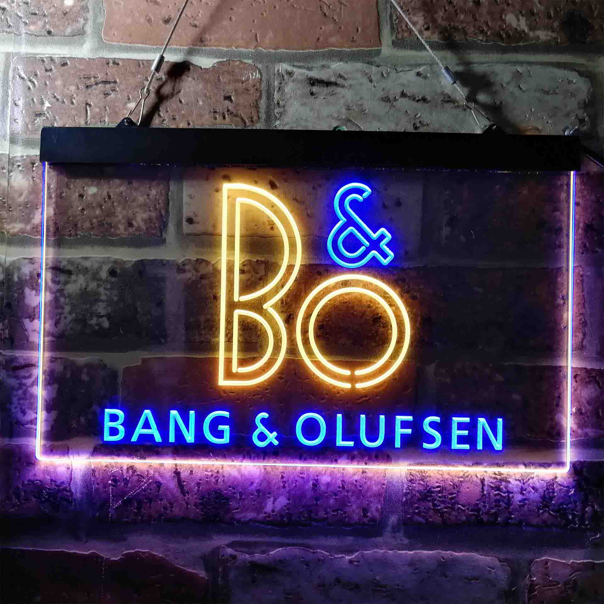 B&O Bang & Olufsen Logo Neon LED Sign