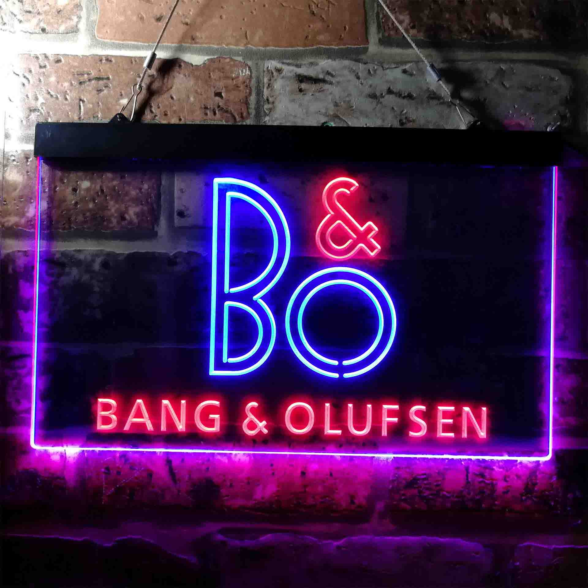 B&O Bang & Olufsen Logo Neon LED Sign