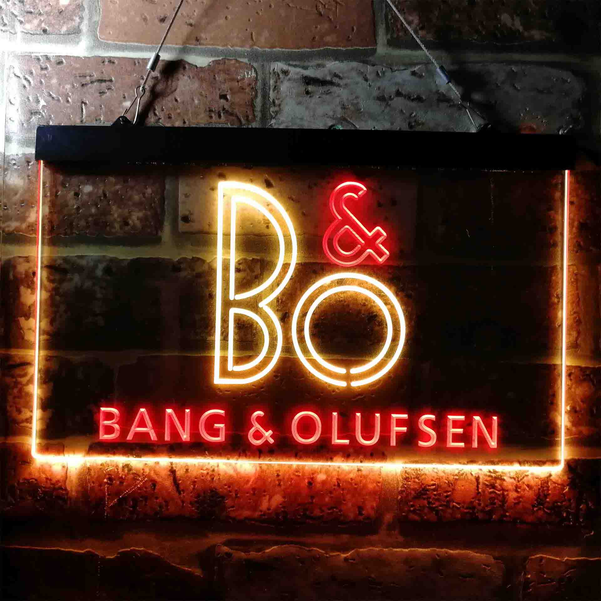 B&O Bang & Olufsen Logo Neon LED Sign