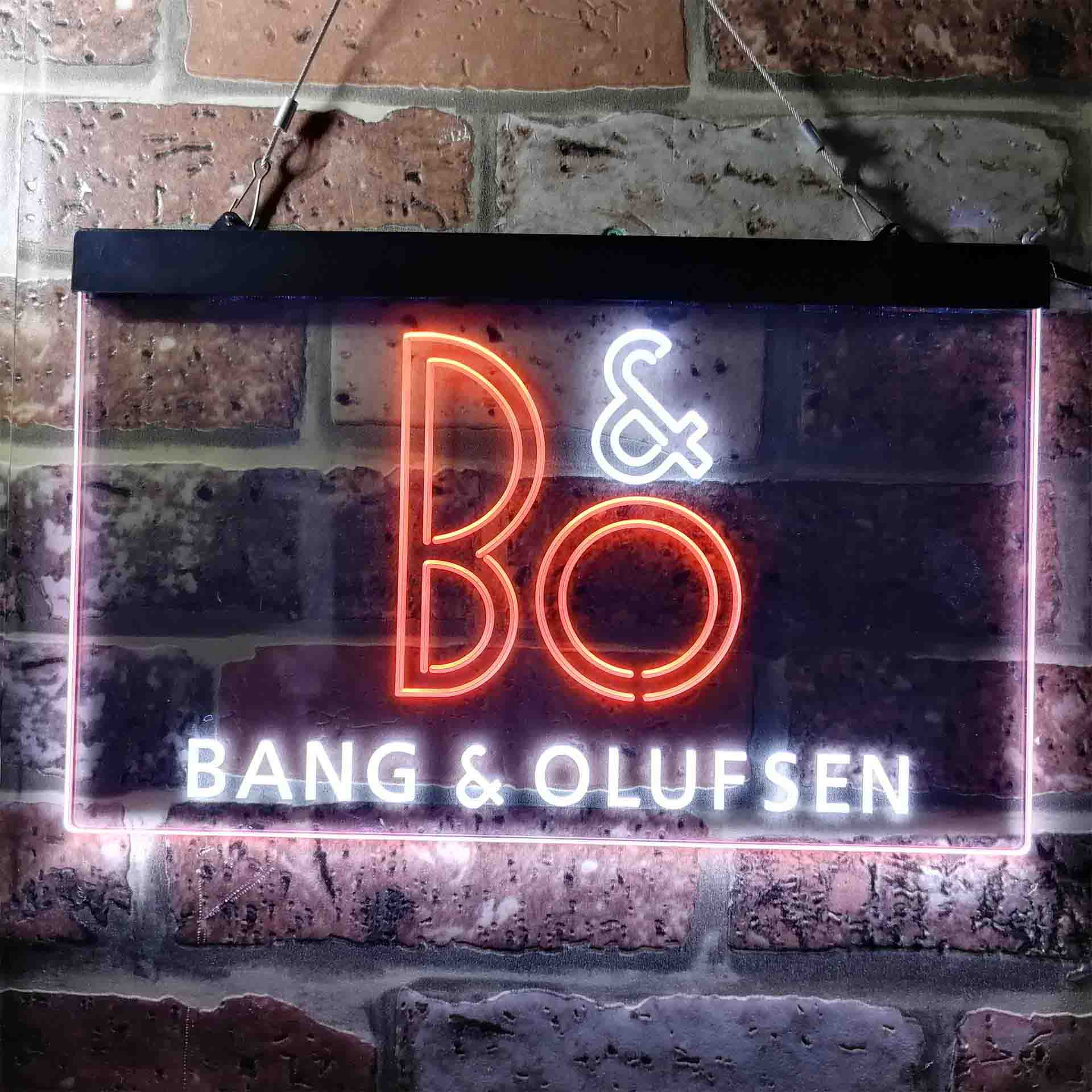 B&O Bang & Olufsen Logo Neon LED Sign