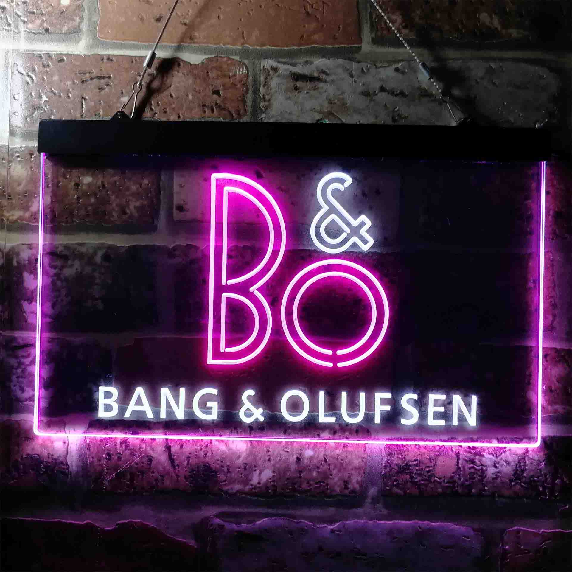 B&O Bang & Olufsen Logo Neon LED Sign