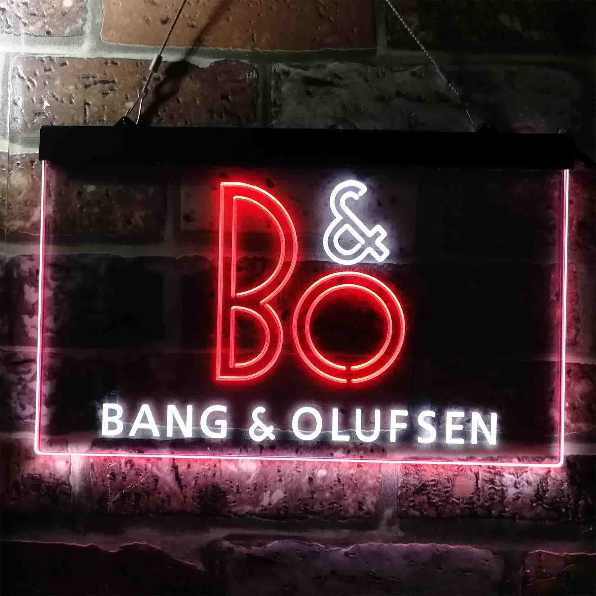 B&O Bang & Olufsen Logo Neon LED Sign