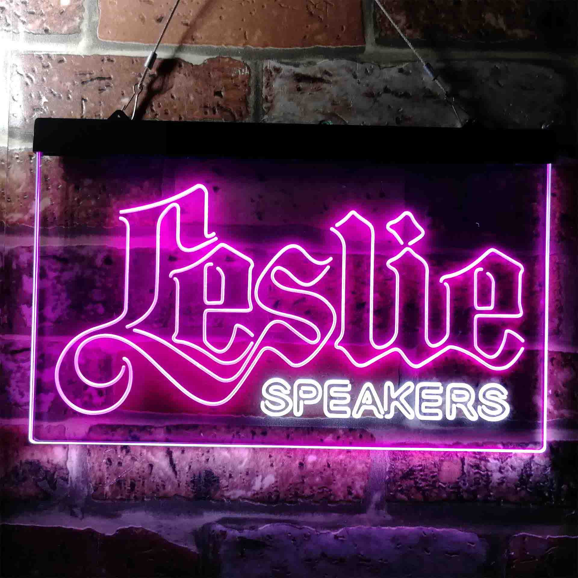 Leslie Speaker Logo Neon LED Sign