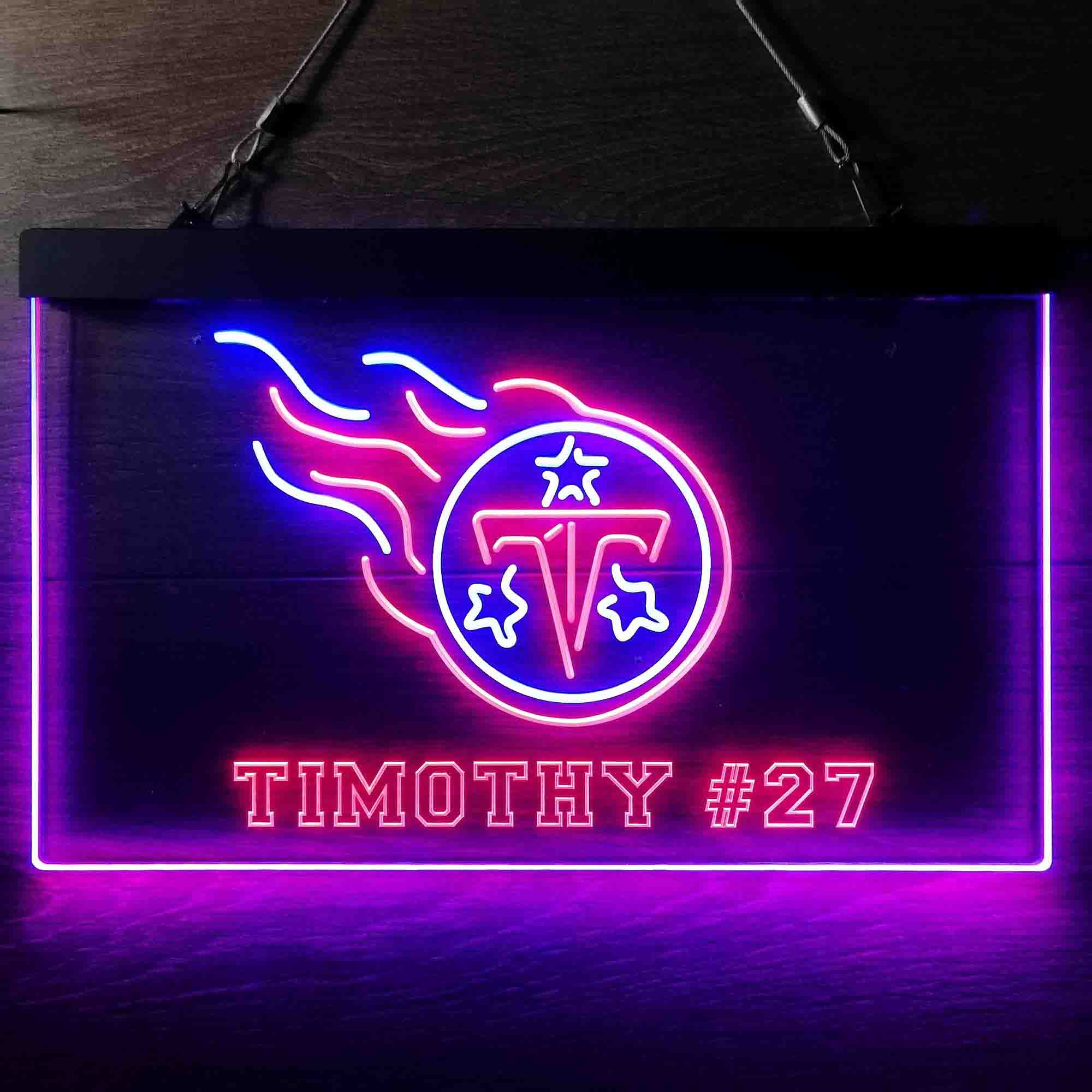 Custom Name Tennesee Titans Home Bar Neon LED Sign