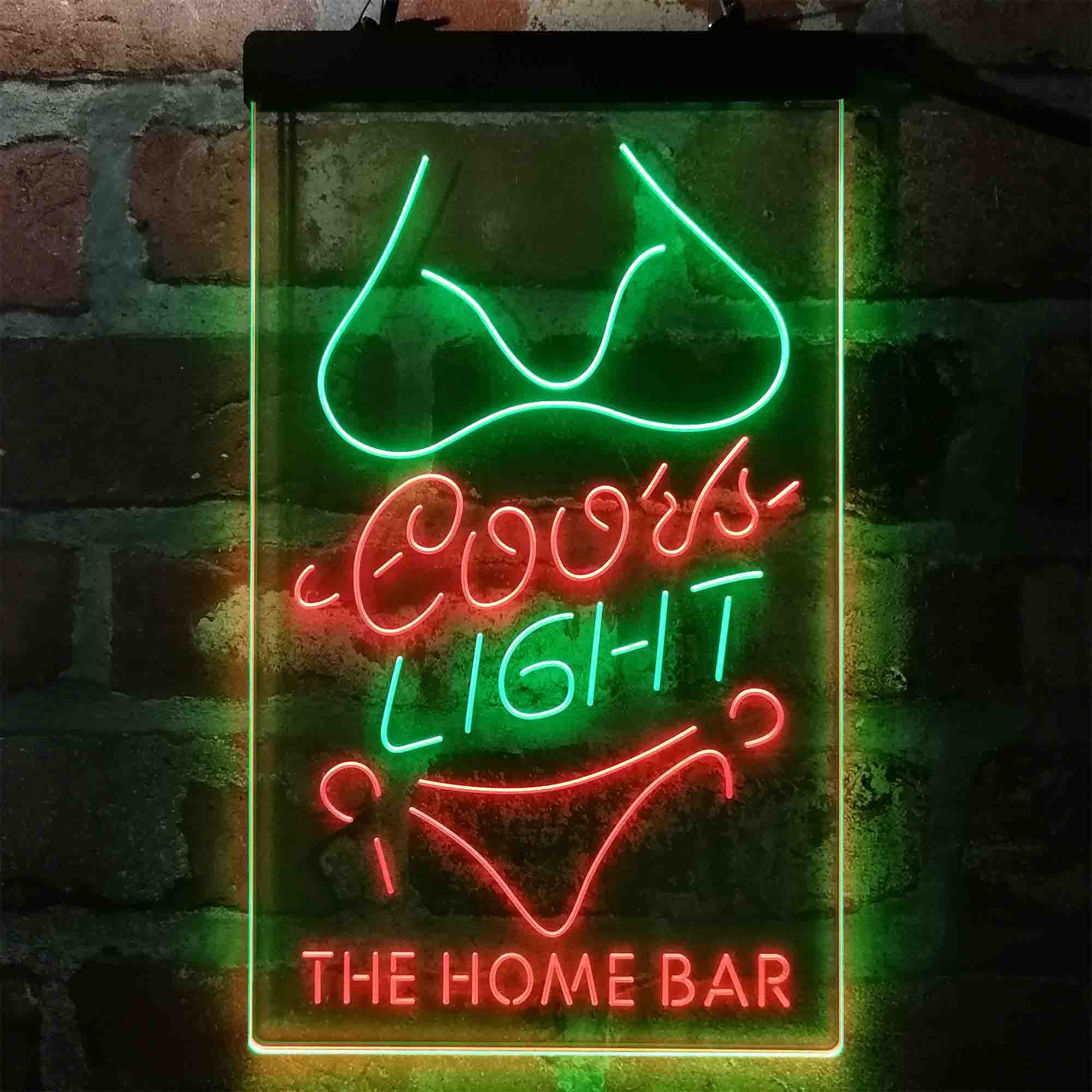 Custom Name Coors Light Girl Home Bar Neon LED Sign