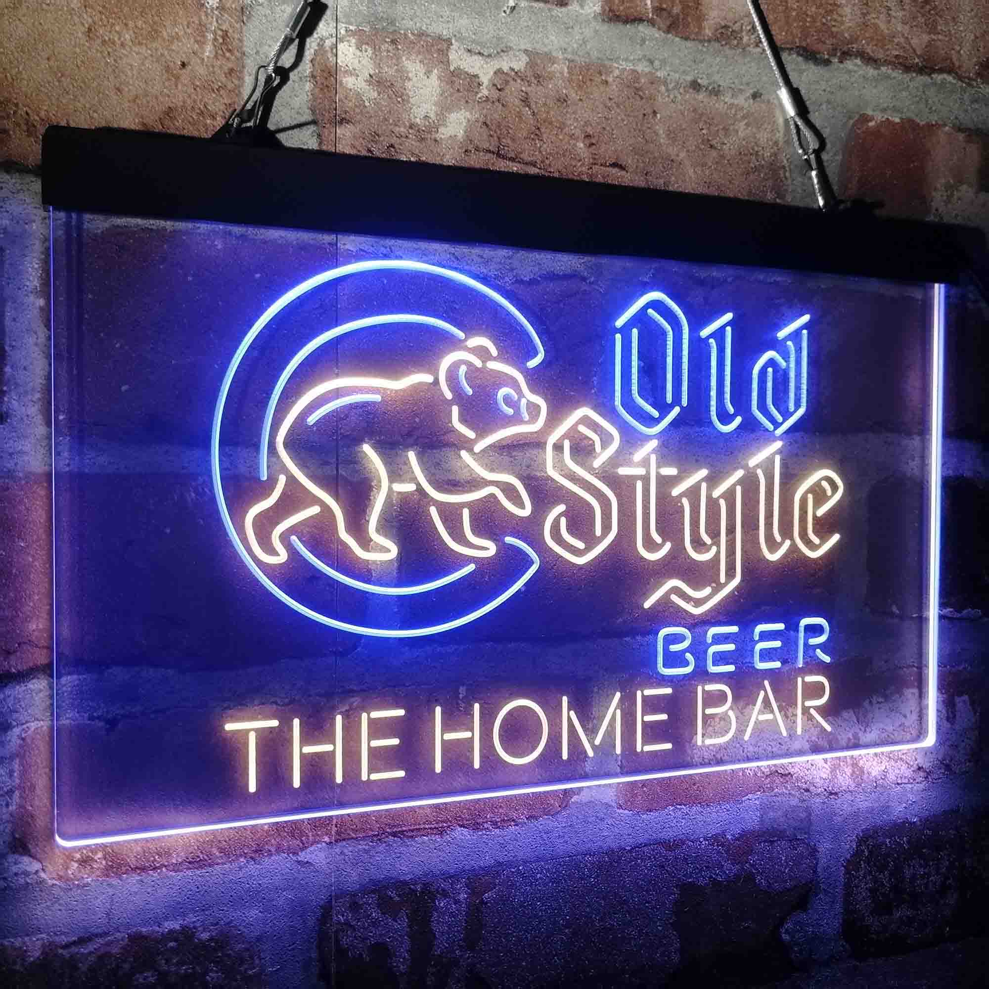 Custom Name Cubs Old Style Home Bar Neon LED Sign