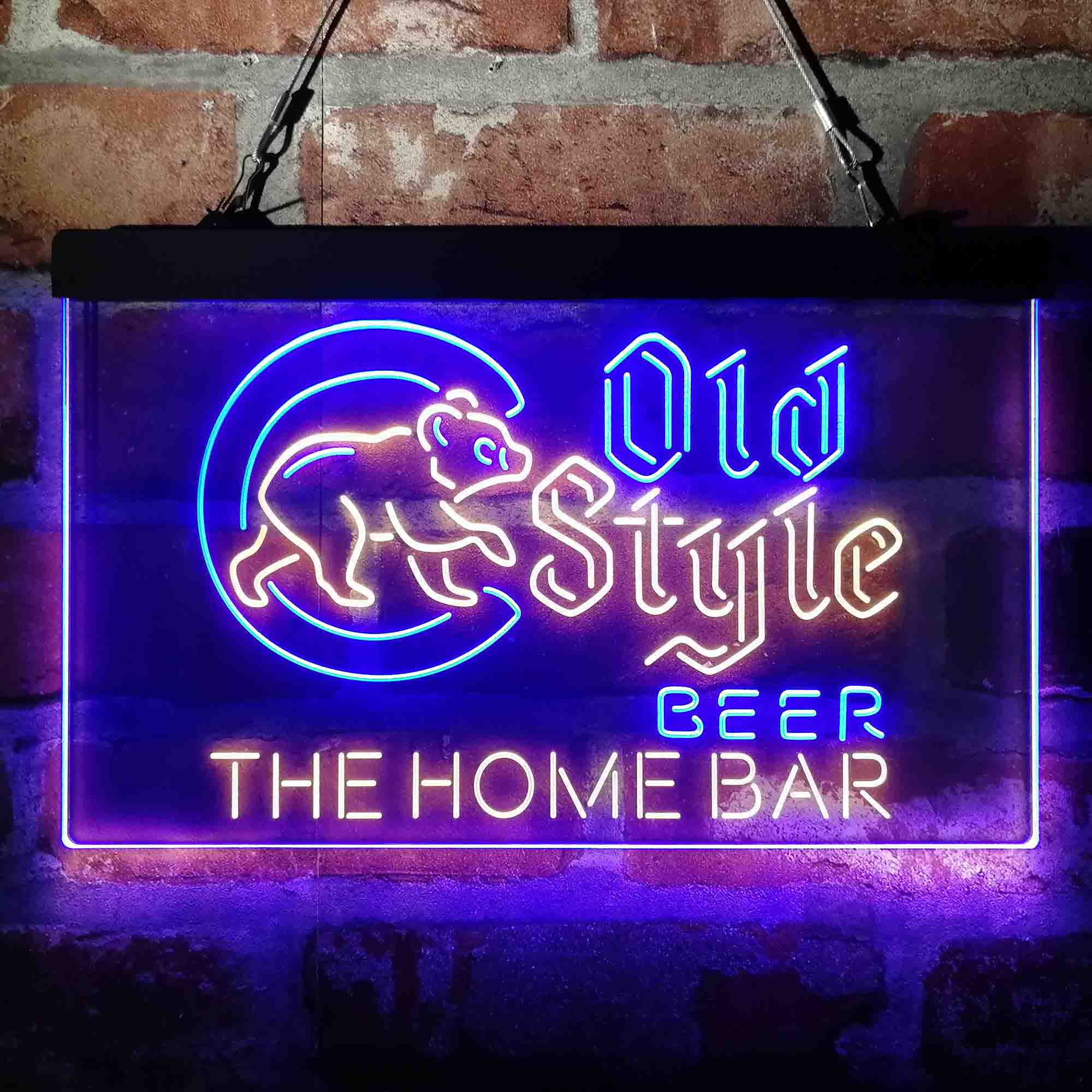 Custom Name Cubs Old Style Home Bar Neon LED Sign