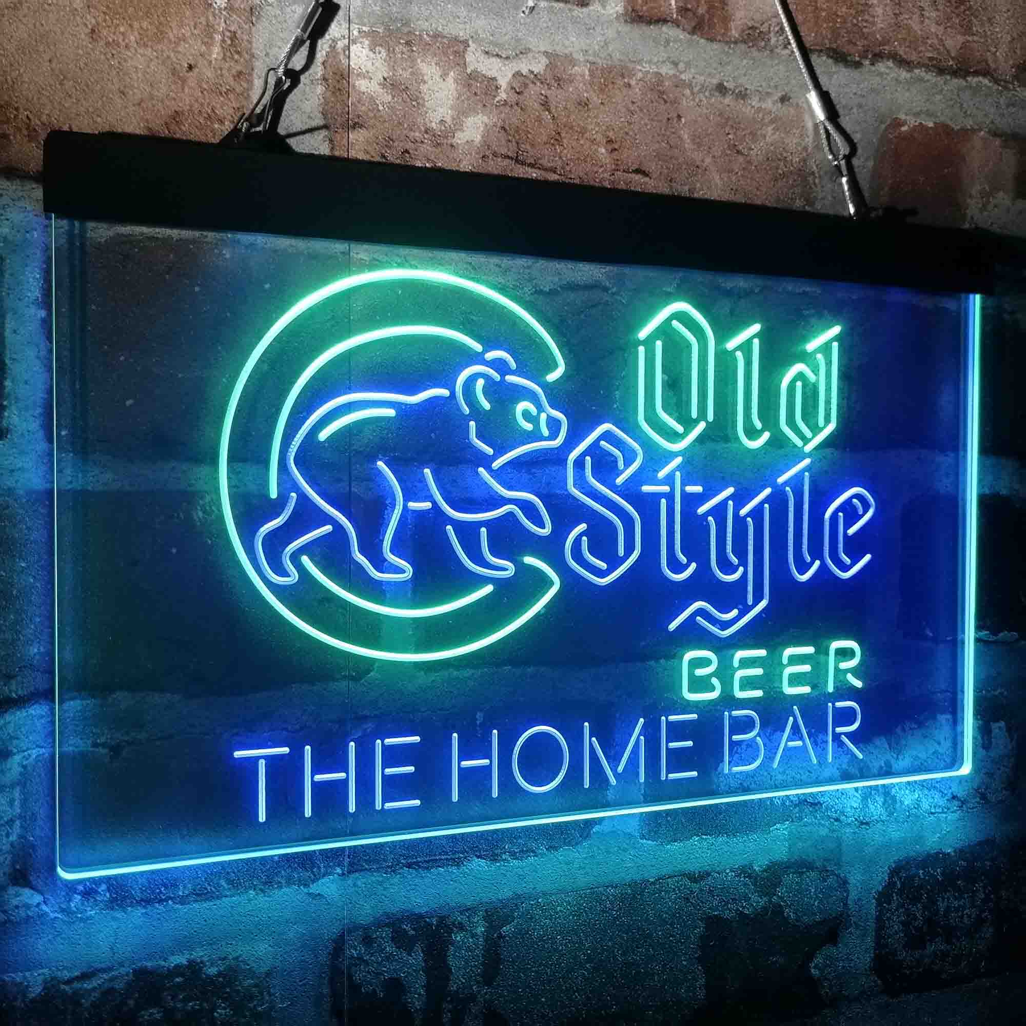 Custom Name Cubs Old Style Home Bar Neon LED Sign