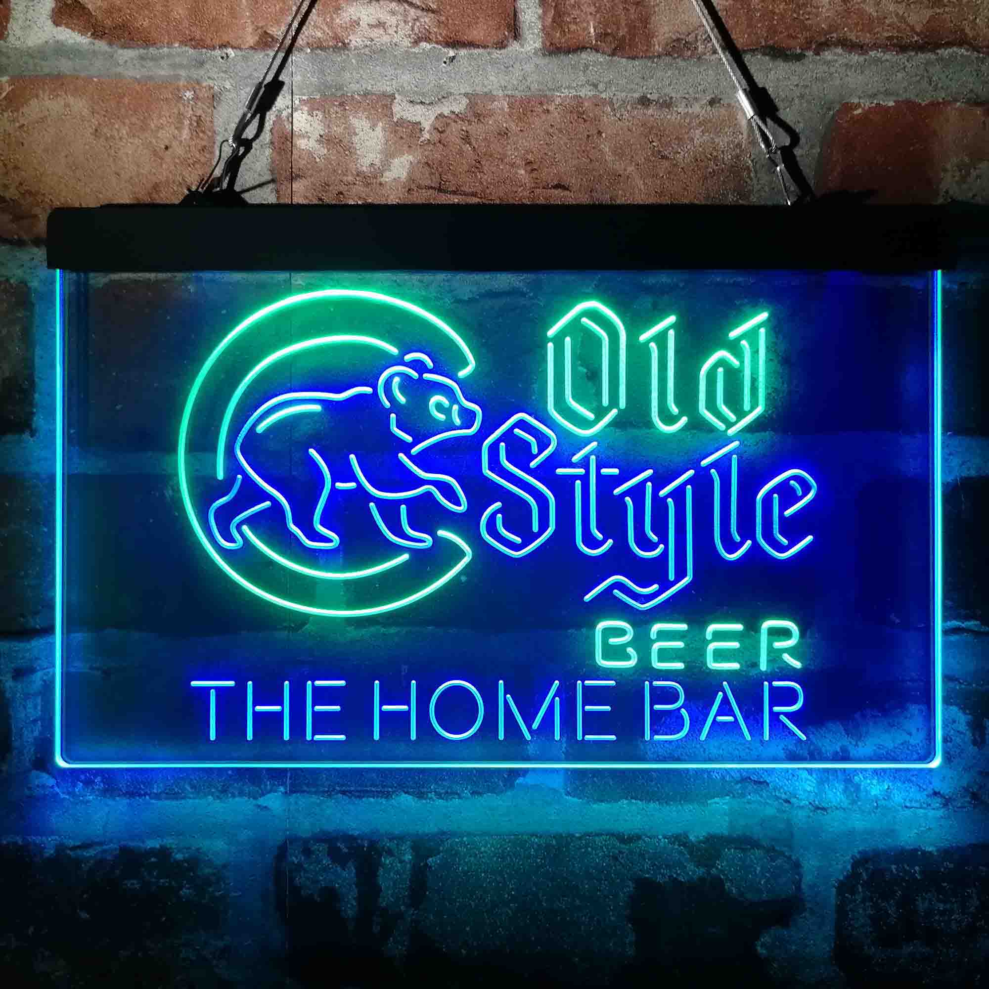 Custom Name Cubs Old Style Home Bar Neon LED Sign