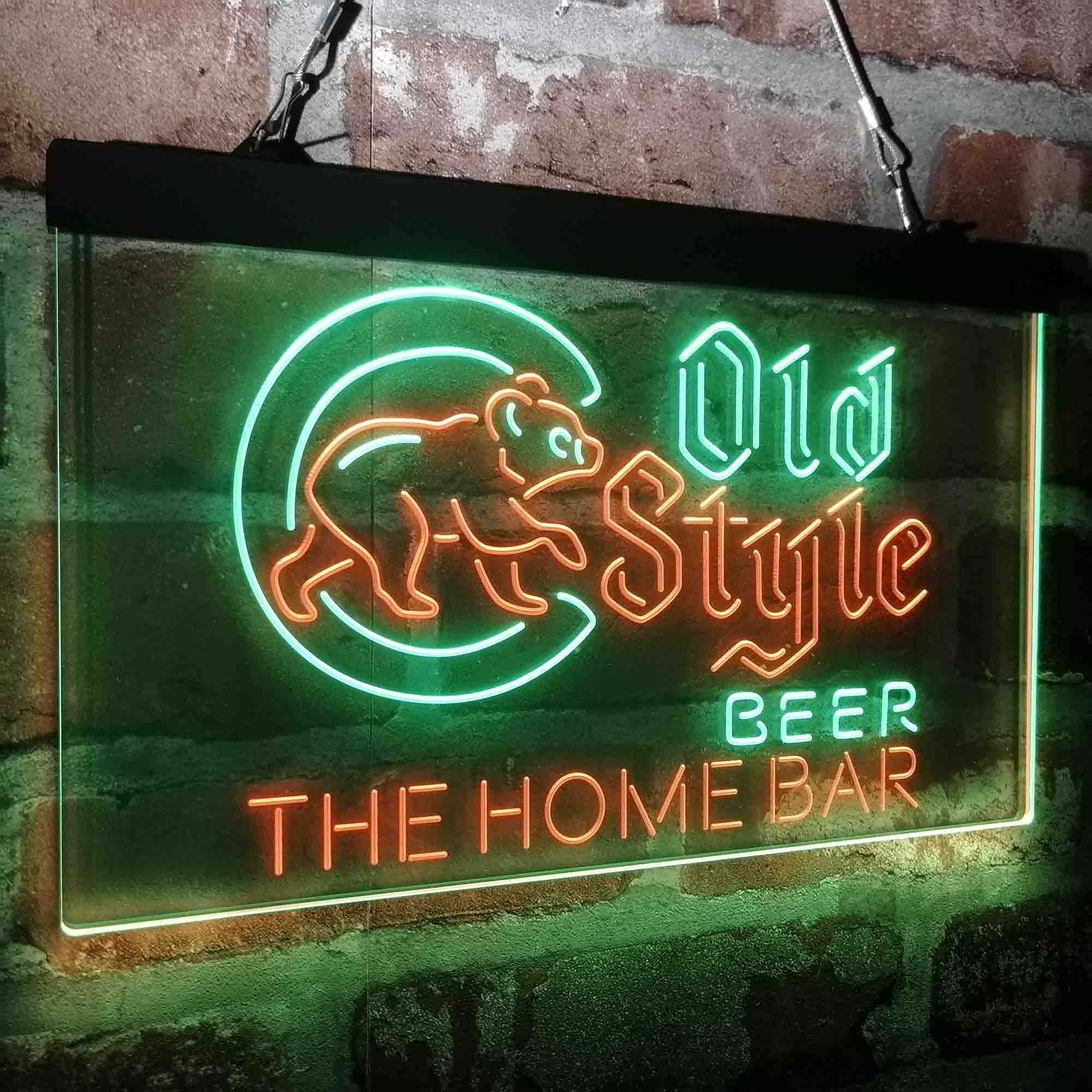 Custom Name Cubs Old Style Home Bar Neon LED Sign