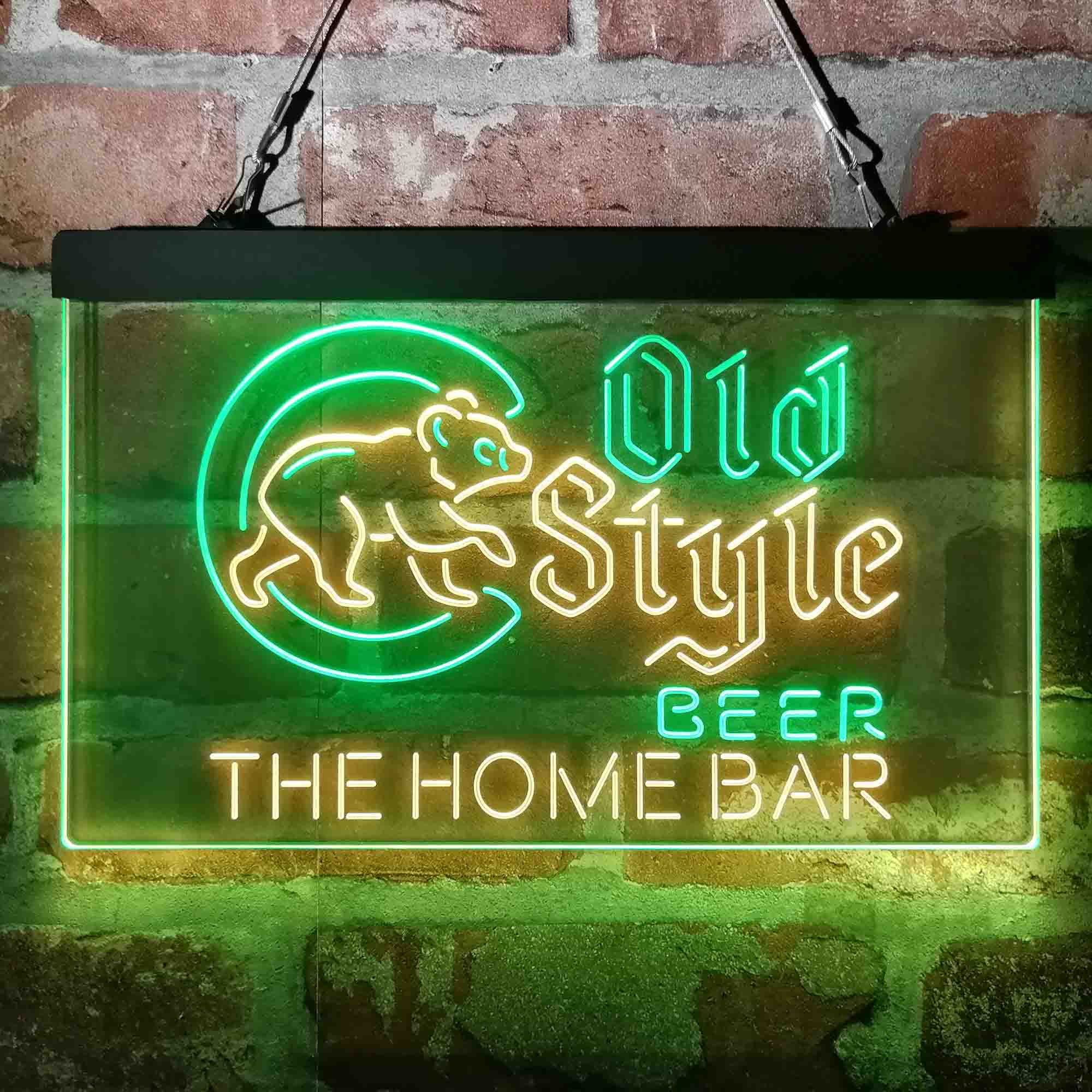 Custom Name Cubs Old Style Home Bar Neon LED Sign