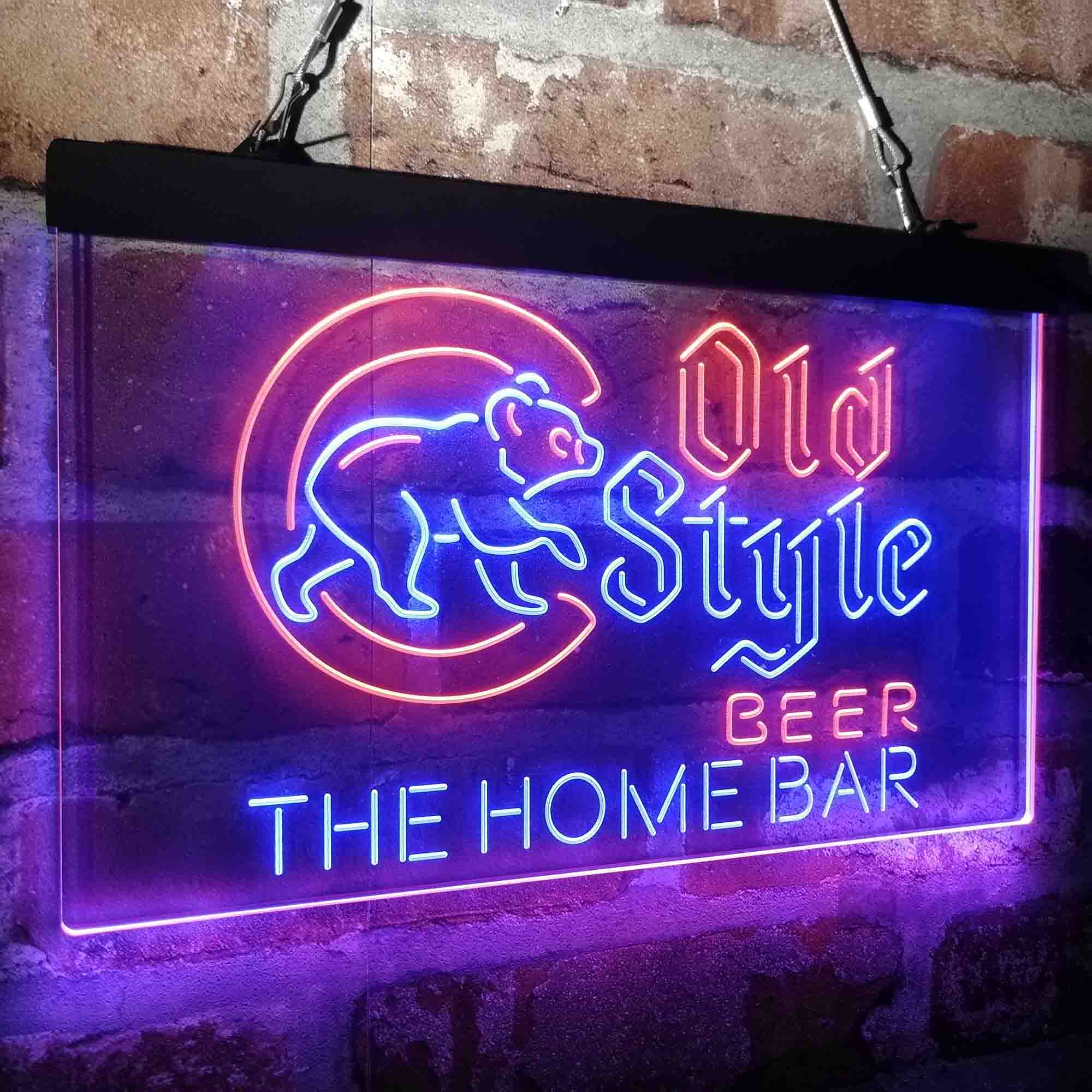 Custom Name Cubs Old Style Home Bar Neon LED Sign