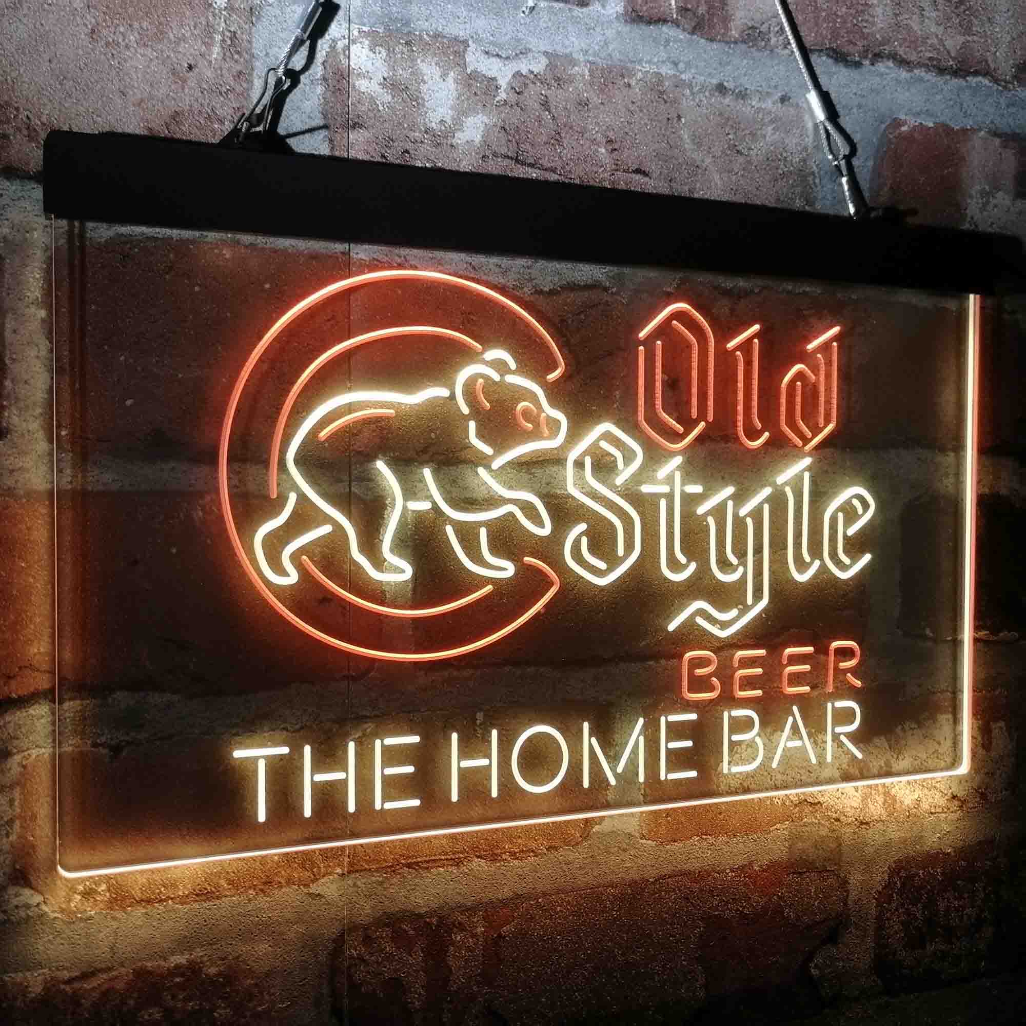 Custom Name Cubs Old Style Home Bar Neon LED Sign