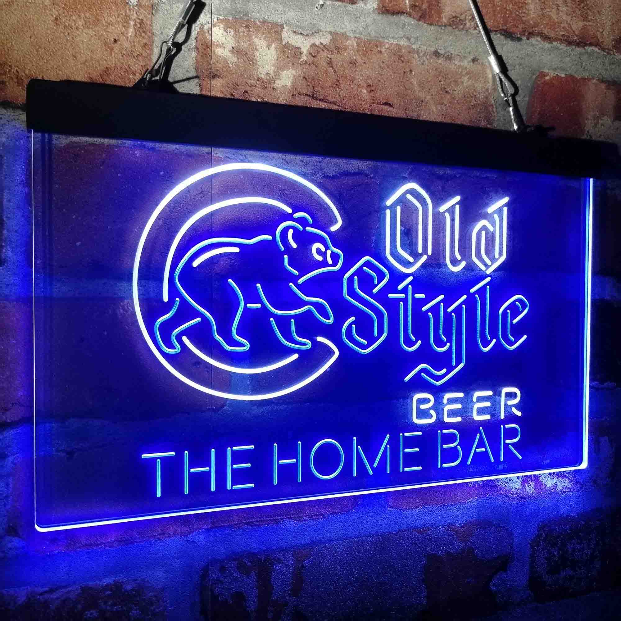 Custom Name Cubs Old Style Home Bar Neon LED Sign