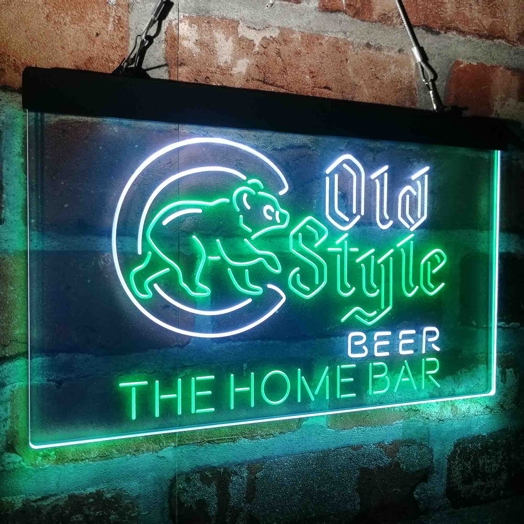 Custom Name Cubs Old Style Home Bar Neon LED Sign