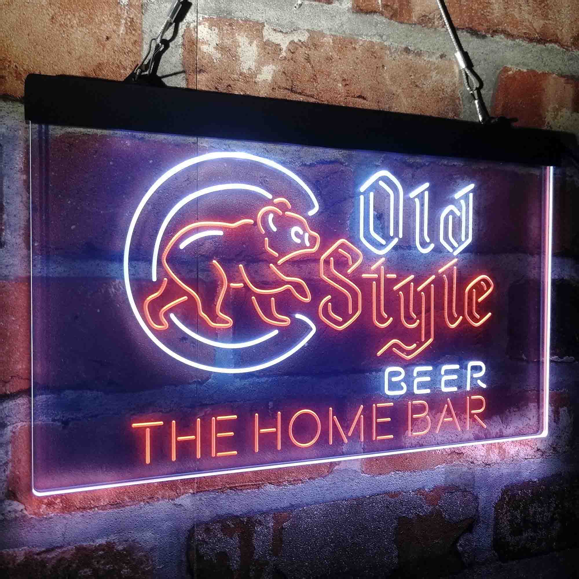 Custom Name Cubs Old Style Home Bar Neon LED Sign