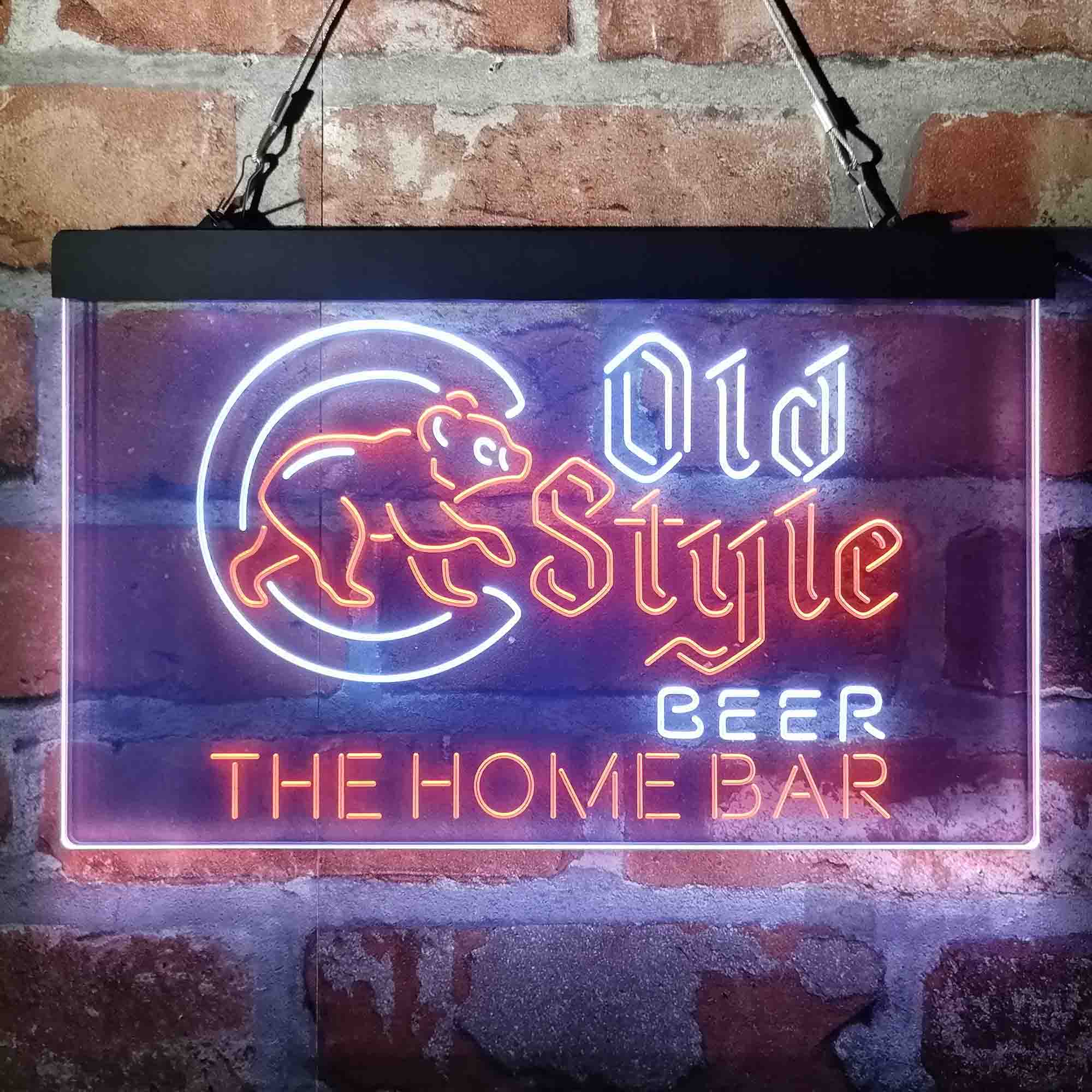 Custom Name Cubs Old Style Home Bar Neon LED Sign