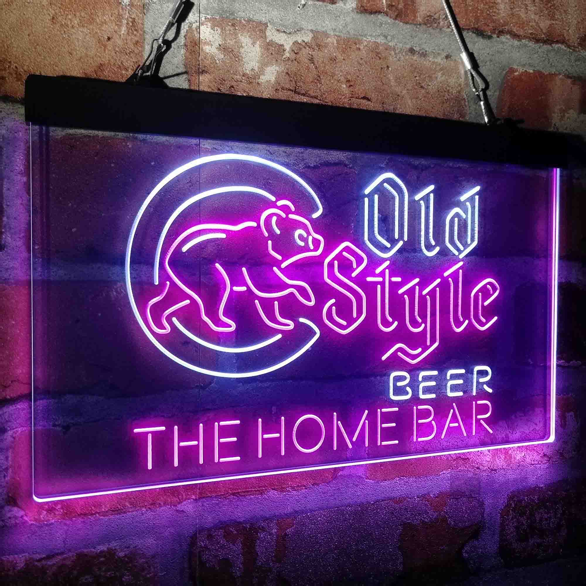 Custom Name Cubs Old Style Home Bar Neon LED Sign