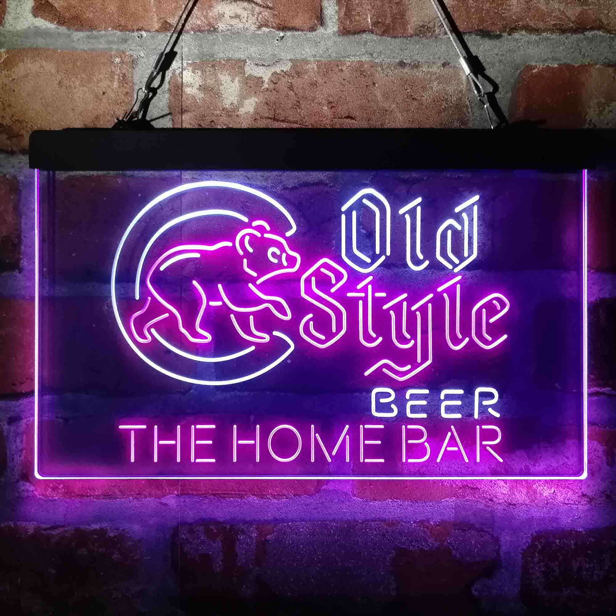 Custom Name Cubs Old Style Home Bar Neon LED Sign