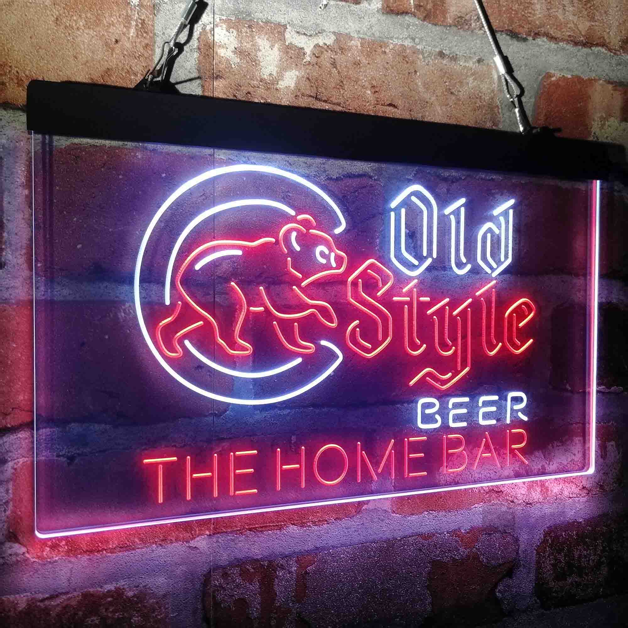 Custom Name Cubs Old Style Home Bar Neon LED Sign