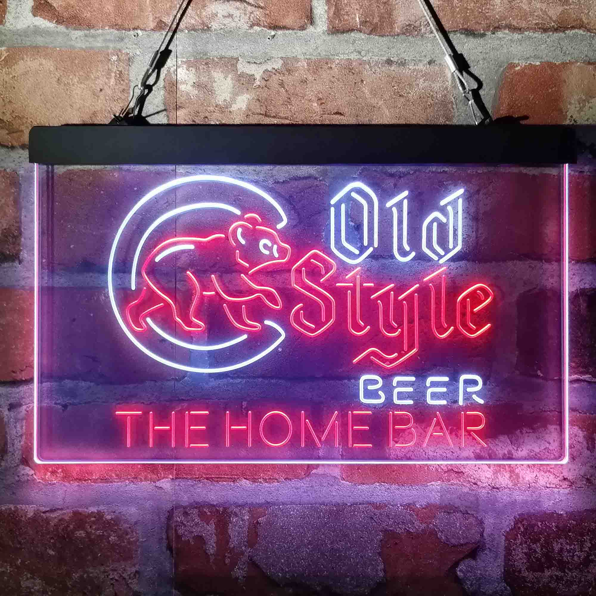 Custom Name Cubs Old Style Home Bar Neon LED Sign