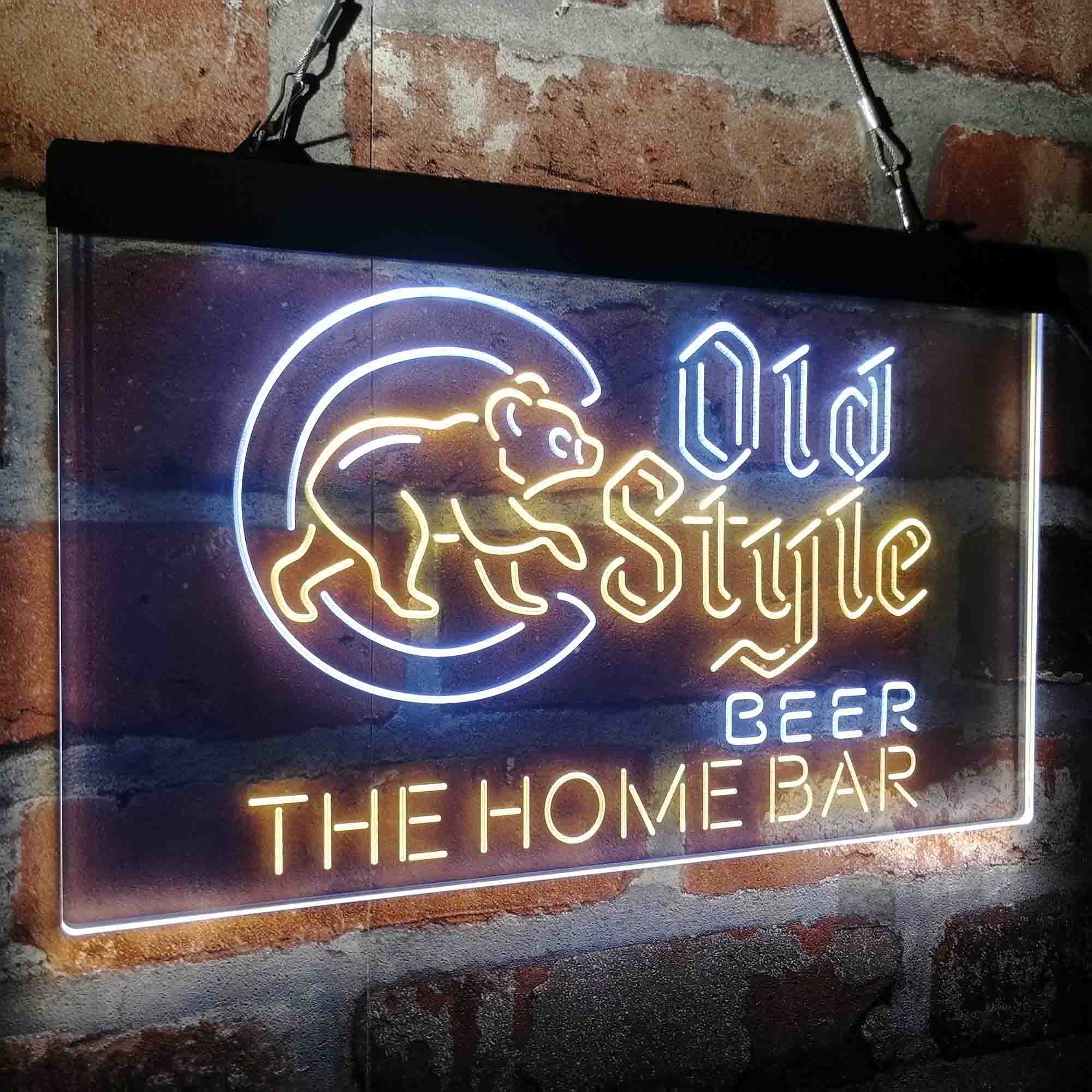 Custom Name Cubs Old Style Home Bar Neon LED Sign