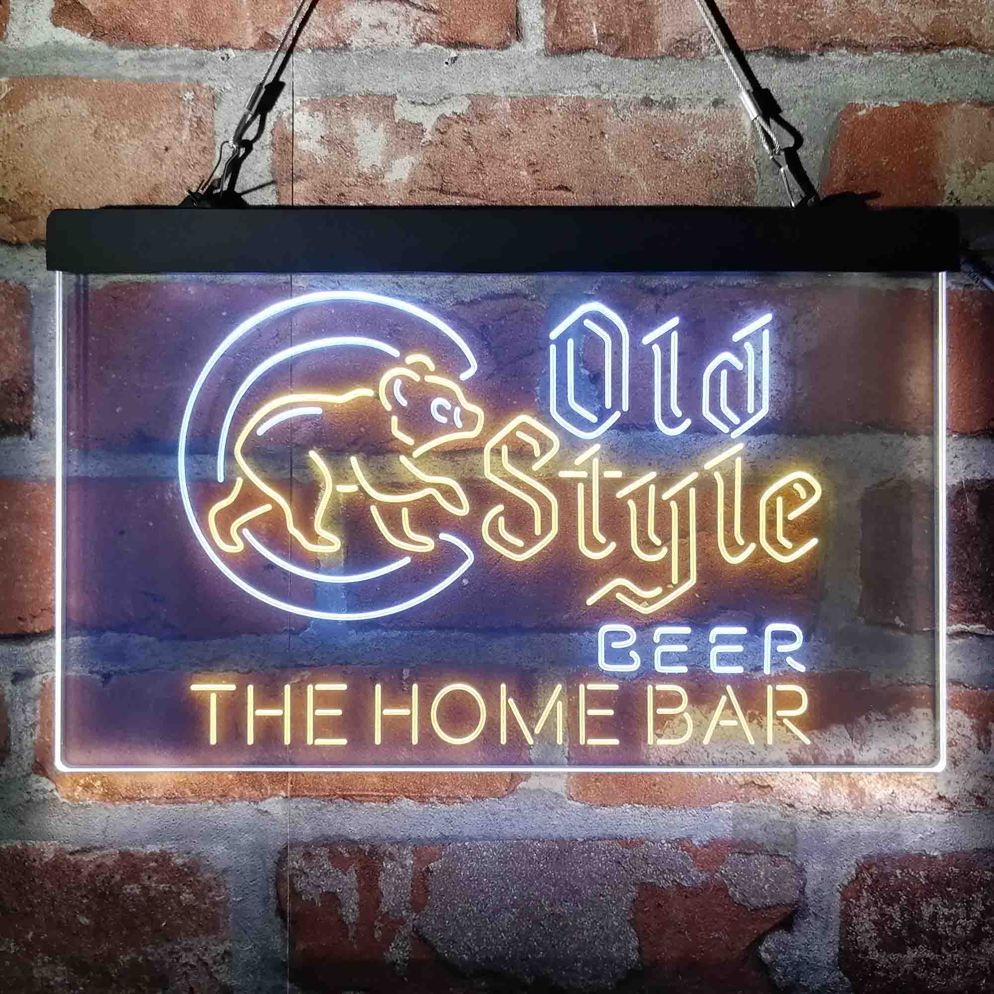 Custom Name Cubs Old Style Home Bar Neon LED Sign