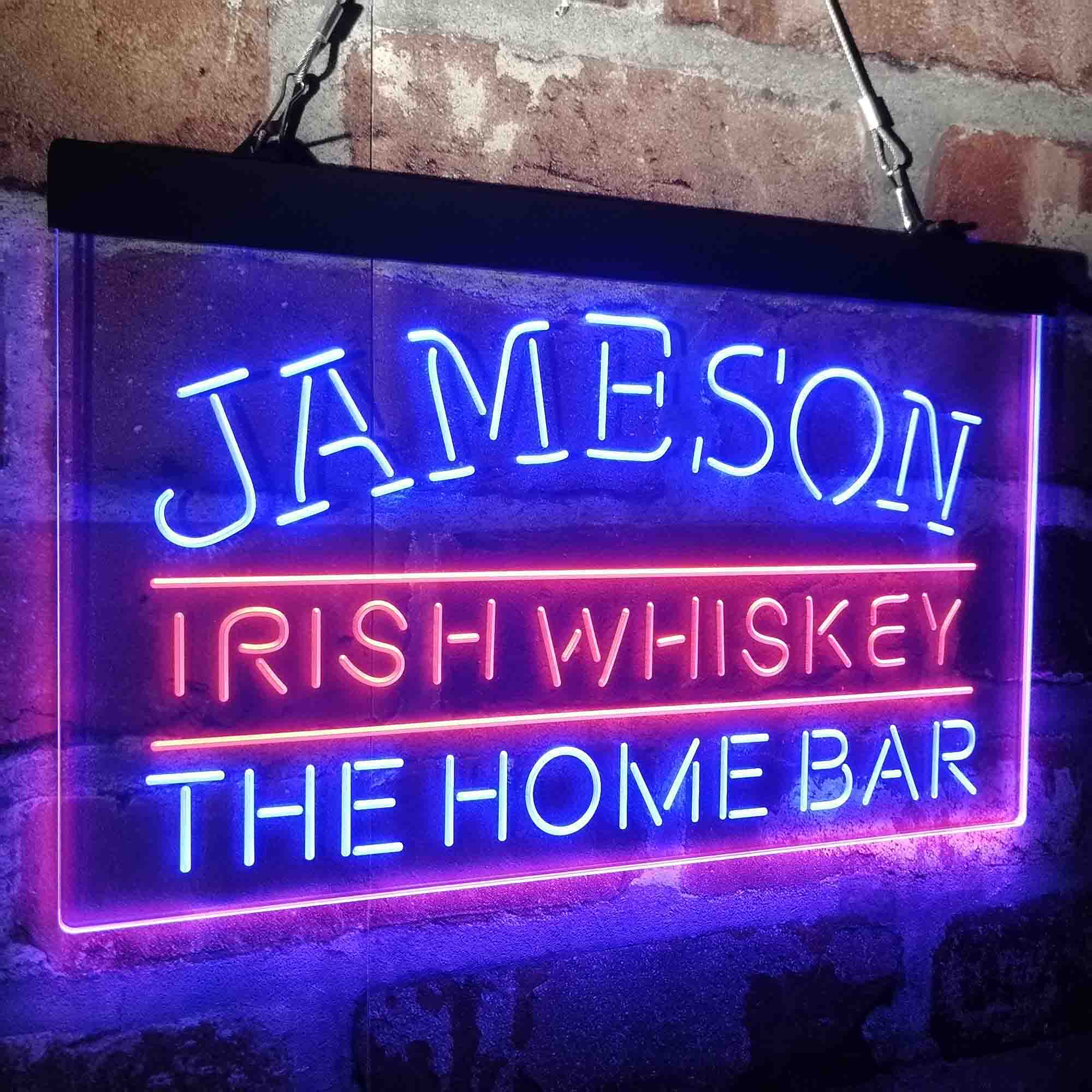 Custom Name Jamesons Irish Home Bar Neon LED Sign