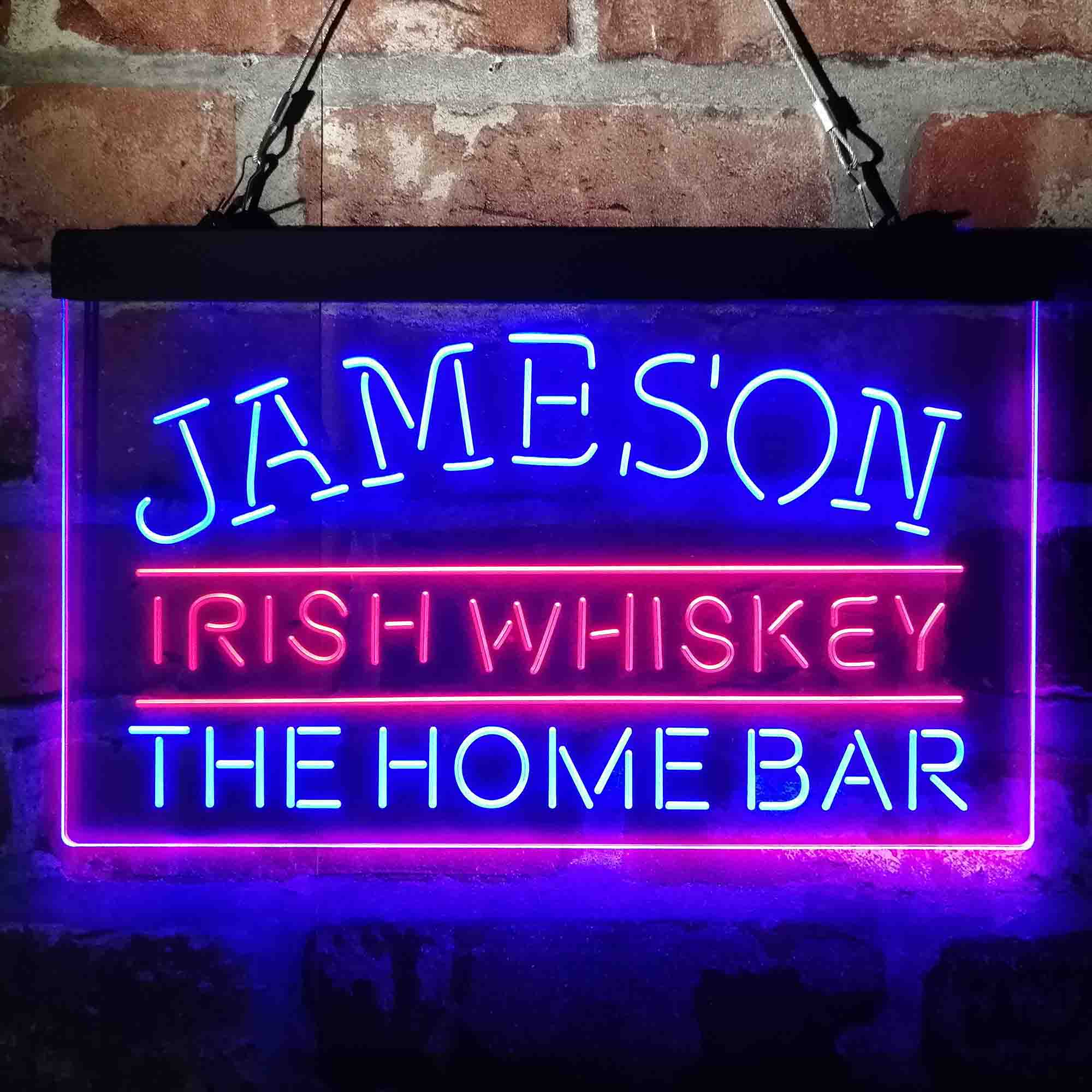 Custom Name Jamesons Irish Home Bar Neon LED Sign